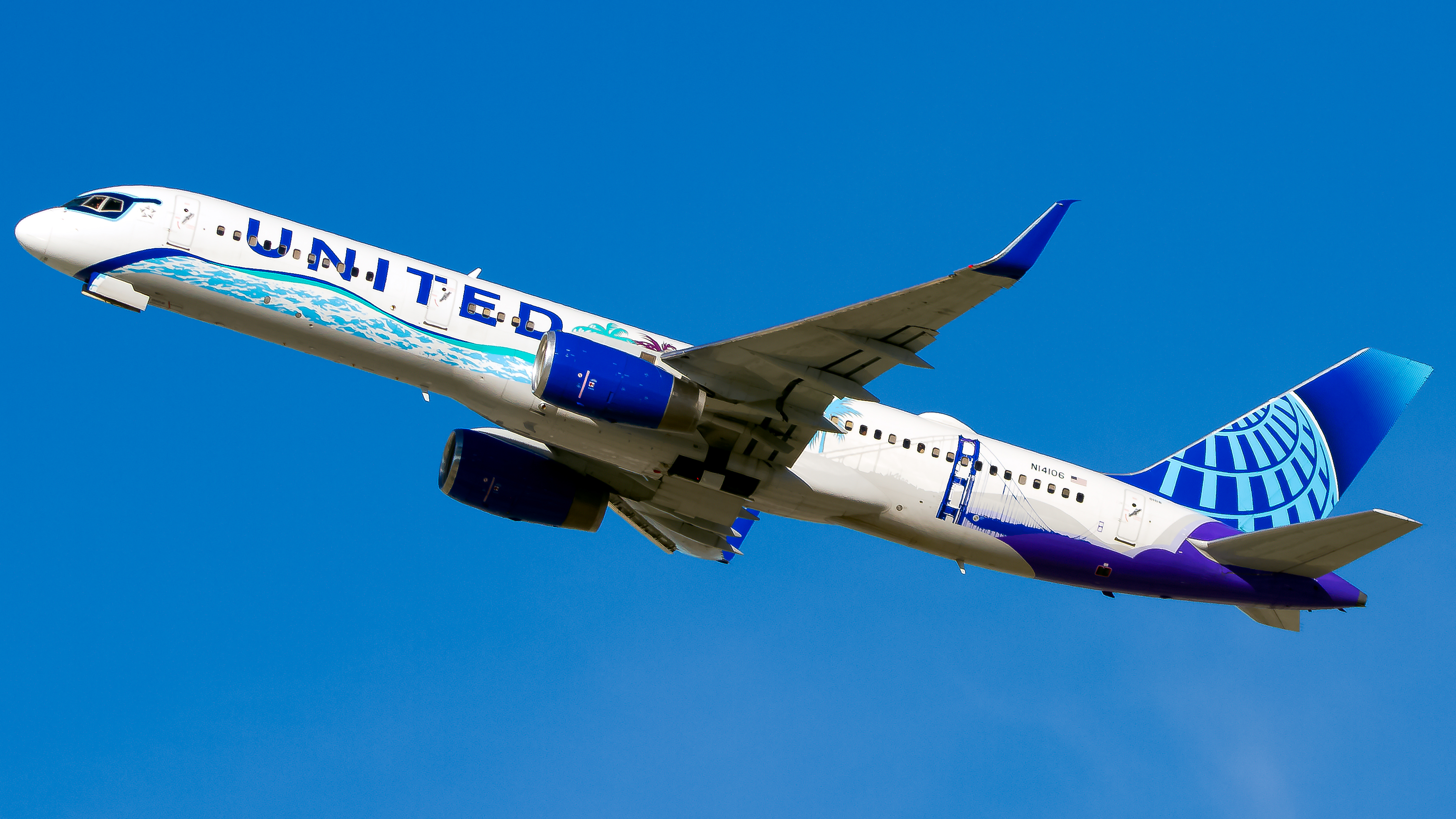 Full size: United Airlines Boeing 757-200 N14106 at Los Angeles International Airport