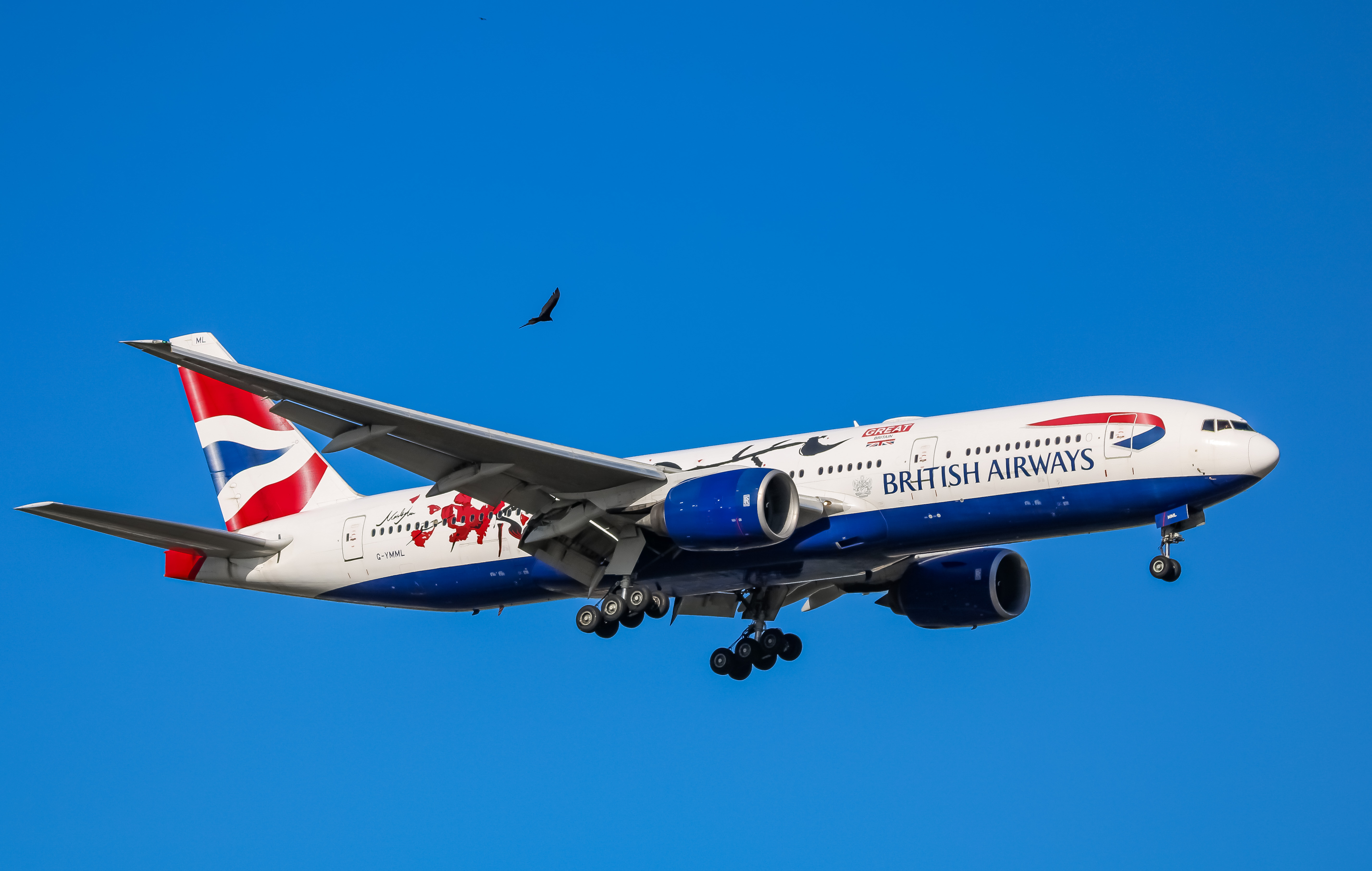 Full size: British Airways Boeing 777-200ER G-YMML at Orlando International Airport