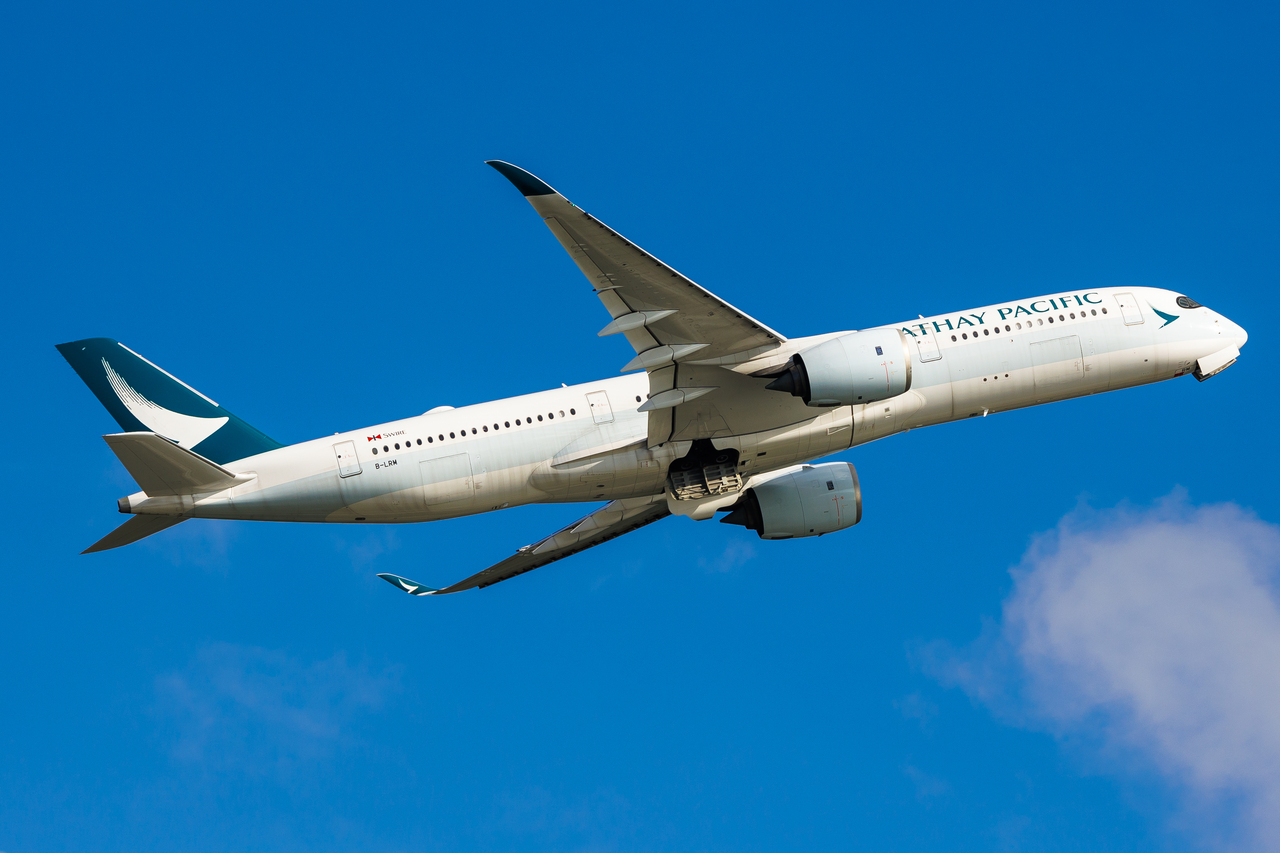 Full size: Cathay Pacific Airbus A350-900 B-LRM at Hong Kong International Airport