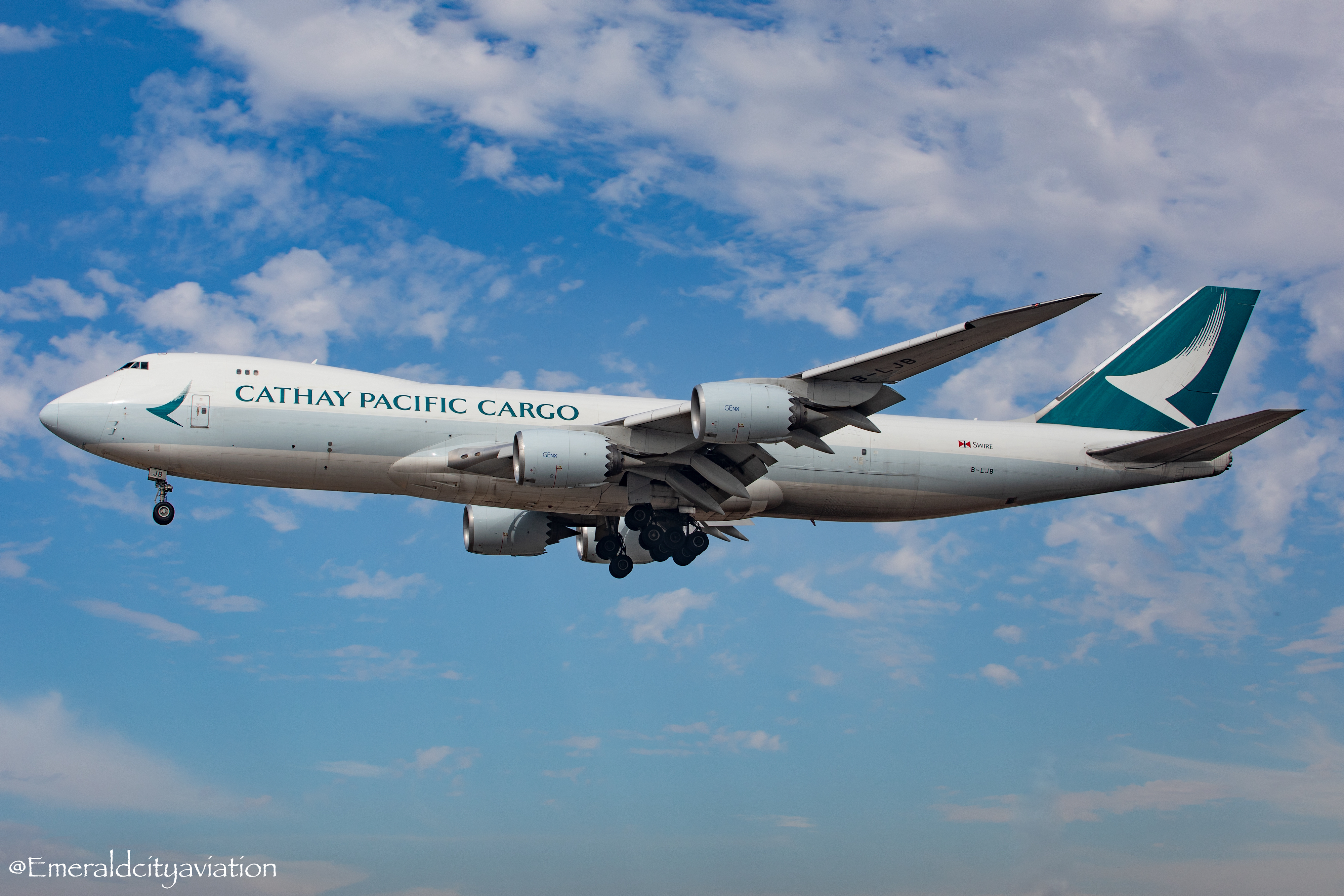 Full size: Cathay Pacific Cargo Boeing 747-8F B-LJB at Los Angeles International Airport