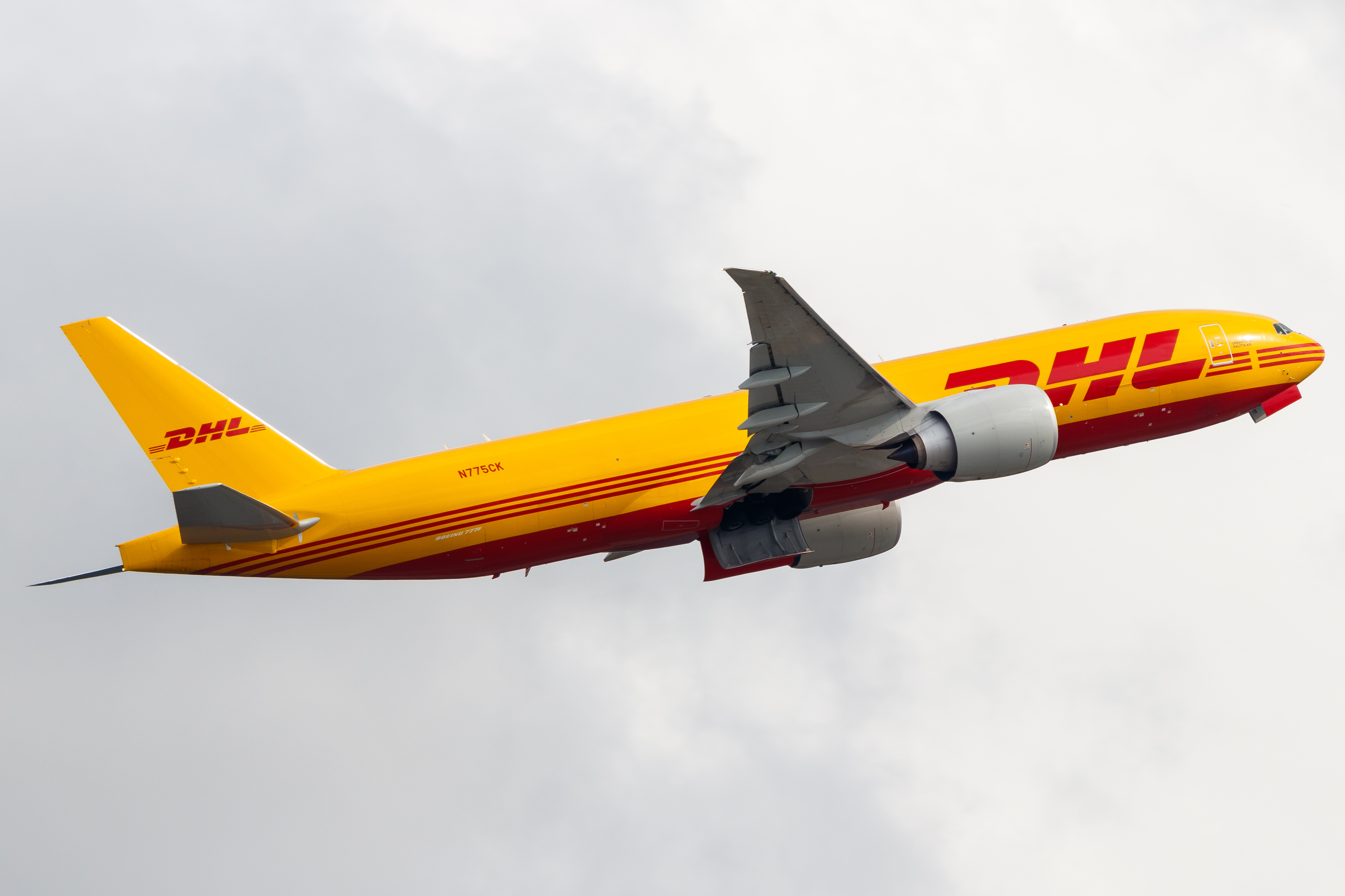 Full size: DHL Boeing 777-F N775CK at Hong Kong International Airport