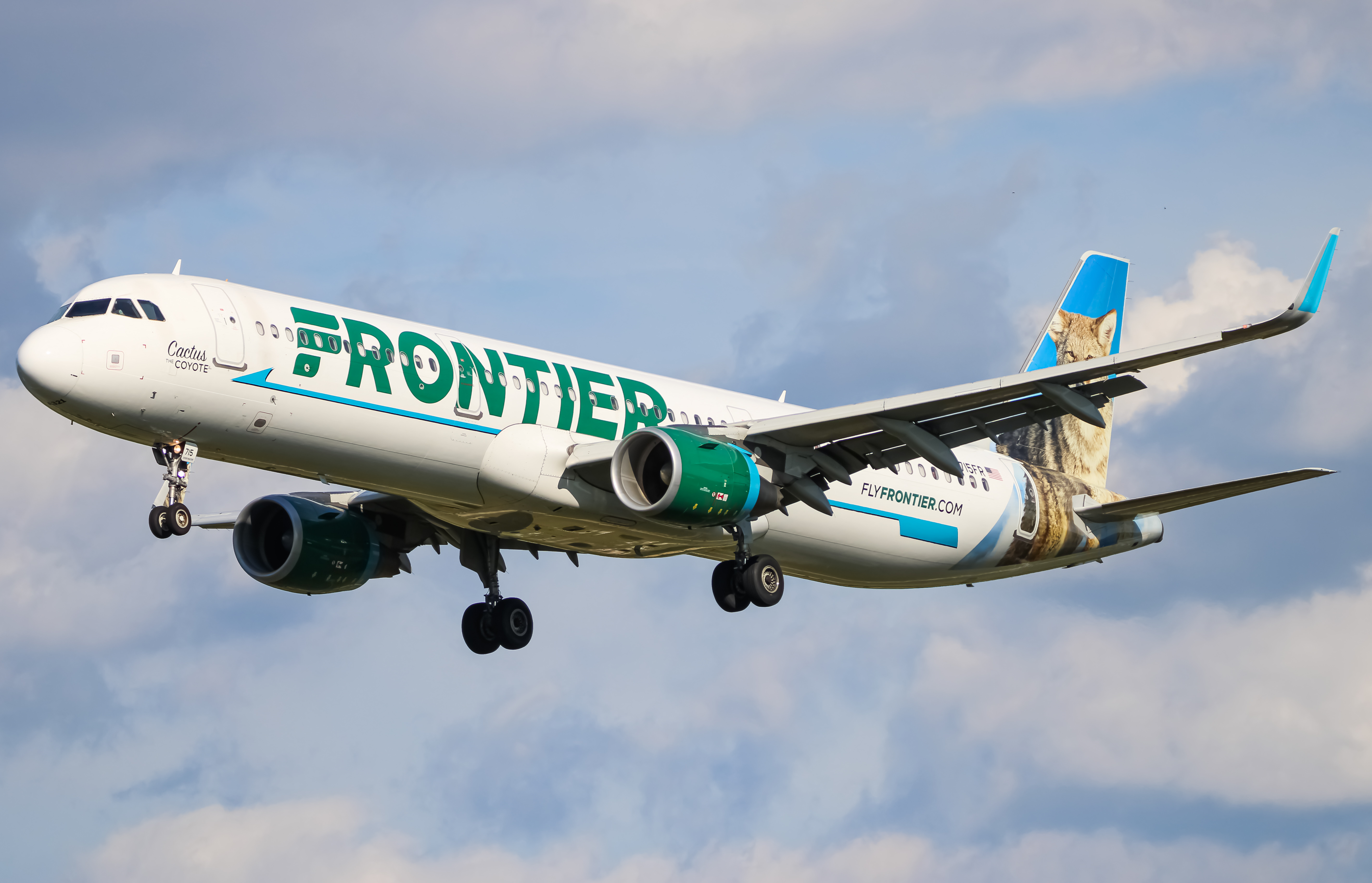 Full size: Frontier Airlines Airbus A321-200 N715FR at Baltimore/Washington International Thurgood Marshall Airport