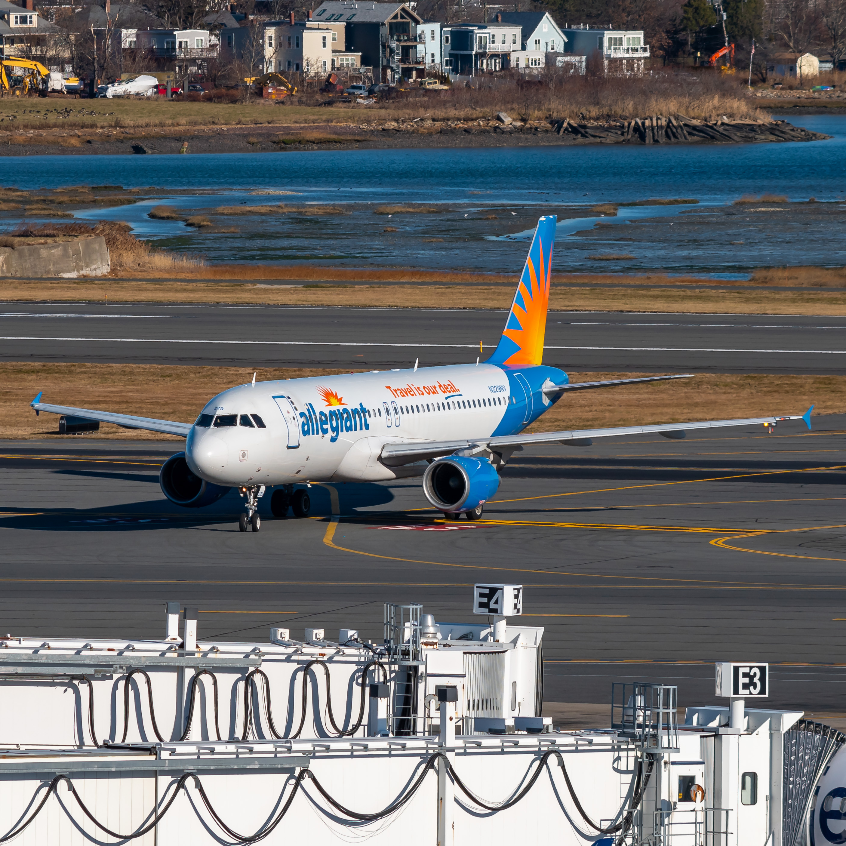 Full size: Allegiant Air Airbus A320 N229NV at General Edward Lawrence Logan International Airport