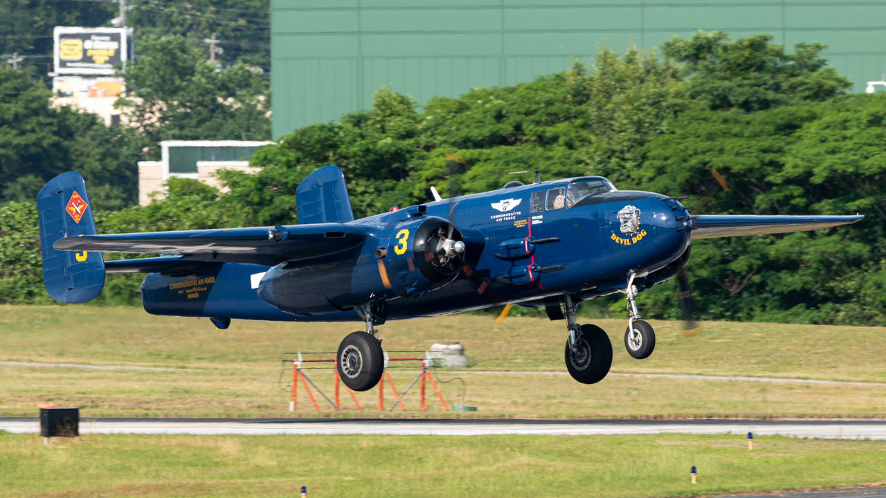 Full size: Commemorative Air Force  North American B-25 Mitchell N9643C at Atlanta DeKalb Peachtree Airport