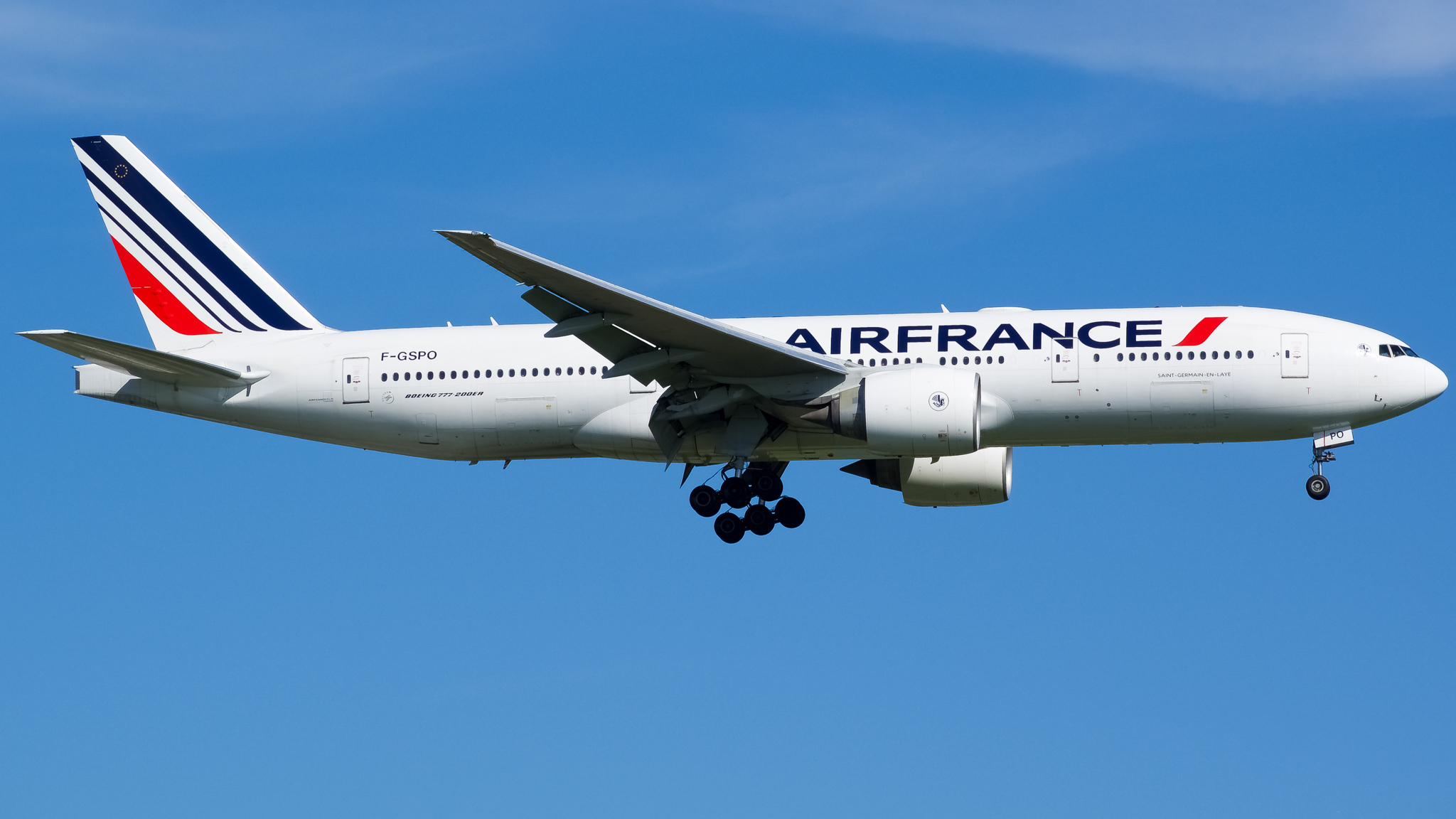 Full size: Air France Boeing 777-200ER F-GSPO at John F. Kennedy International Airport