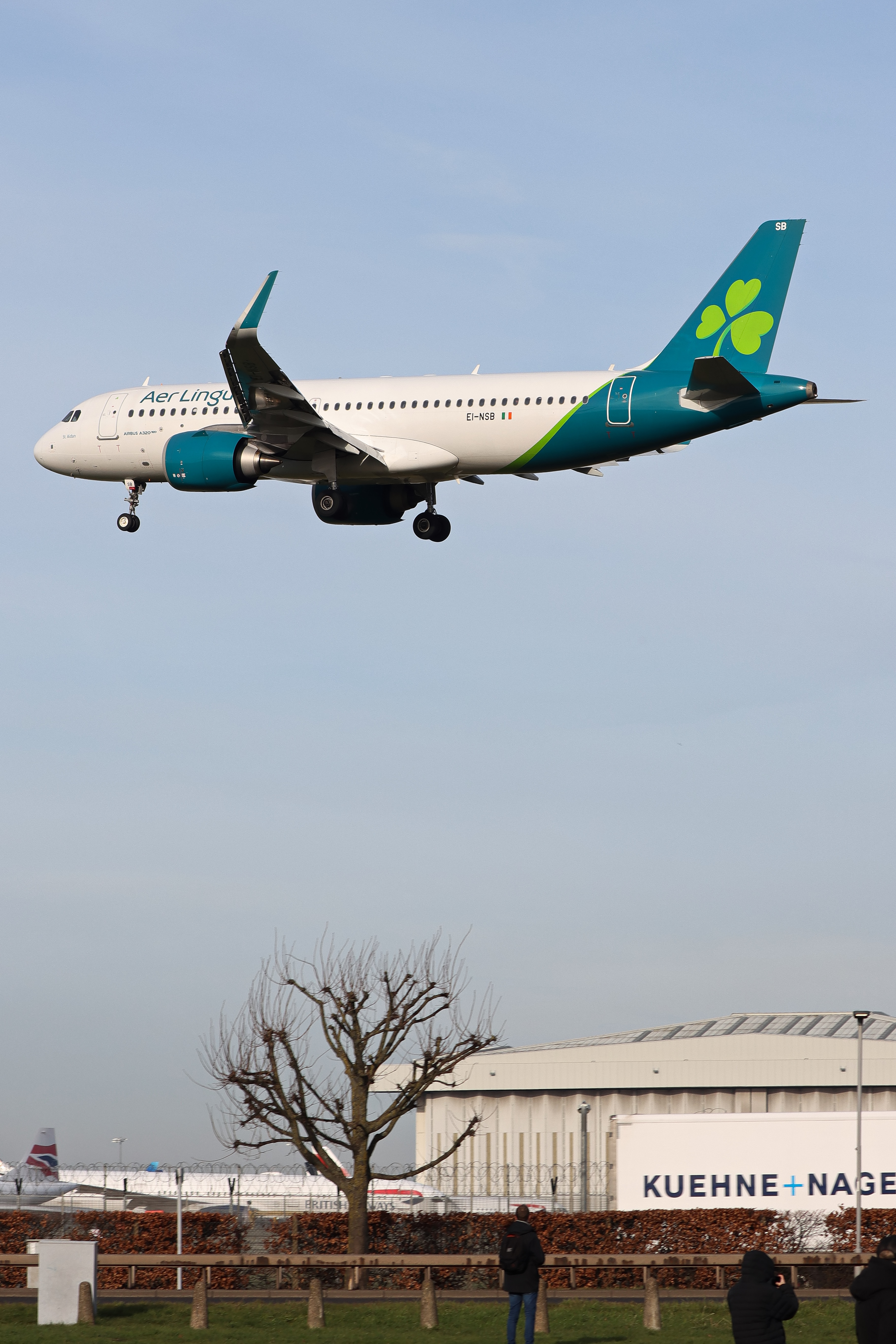 Full size: Aer Lingus Airbus A320NEO EI-NSB at London Heathrow International Airport