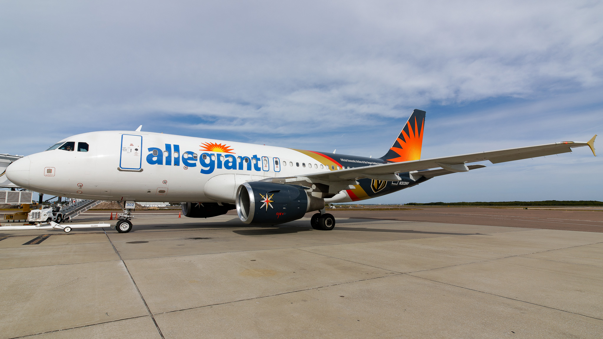 Full size: Allegiant Airlines Airbus A319 N302NV at St. Petersburg Clearwater International Airport