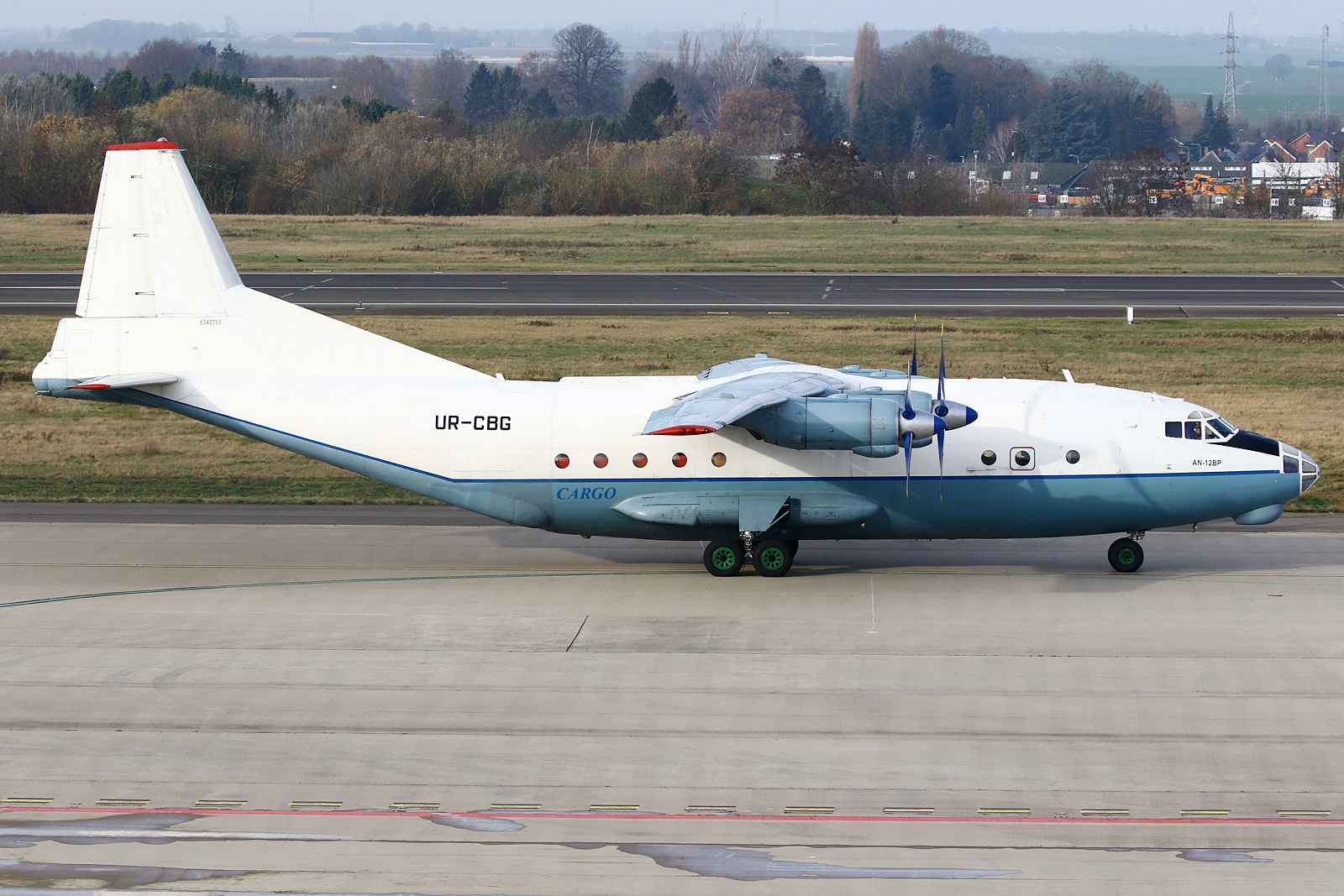 Full size: Cavok Air Antonov AN-12 UR-CBG at Liege Airport