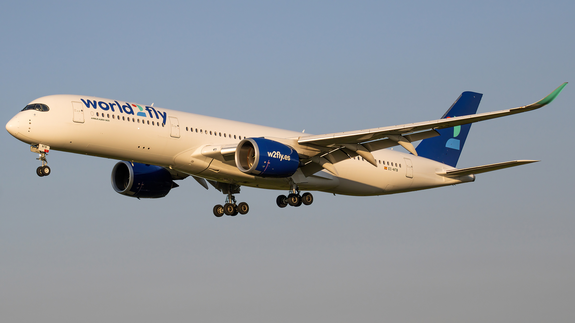 Full size: World2Fly Airbus A350-900 EC-NTB at Baltimore/Washington International Thurgood Marshall Airport