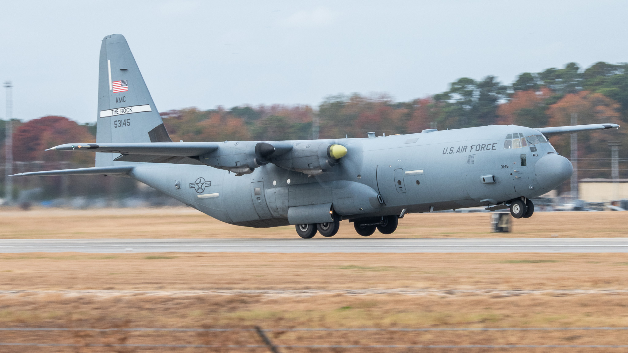 Full size: USAF - United States Air Force Lockheed C-130J Hercules 05-3145 at Seymour Johnson AFB