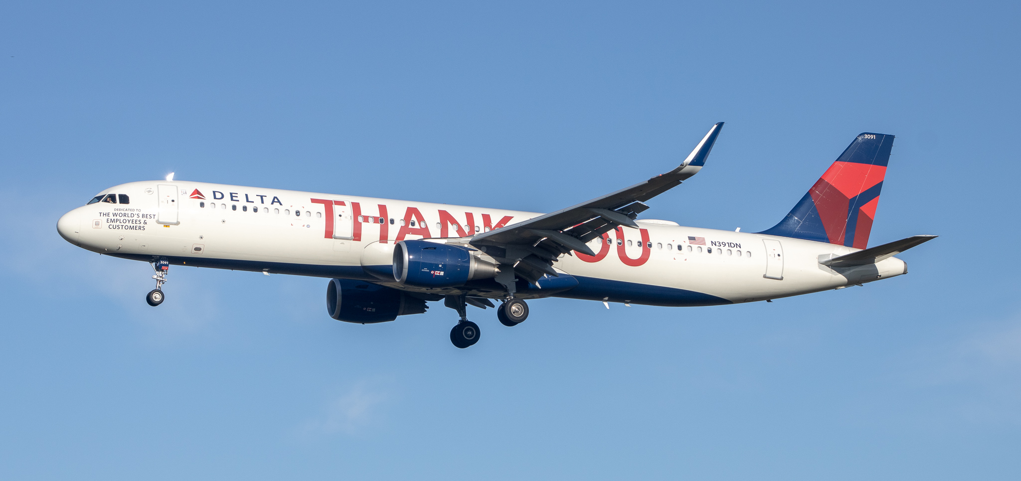 Full size: Delta Airlines Airbus A321-200 N391DN at Baltimore/Washington International Thurgood Marshall Airport
