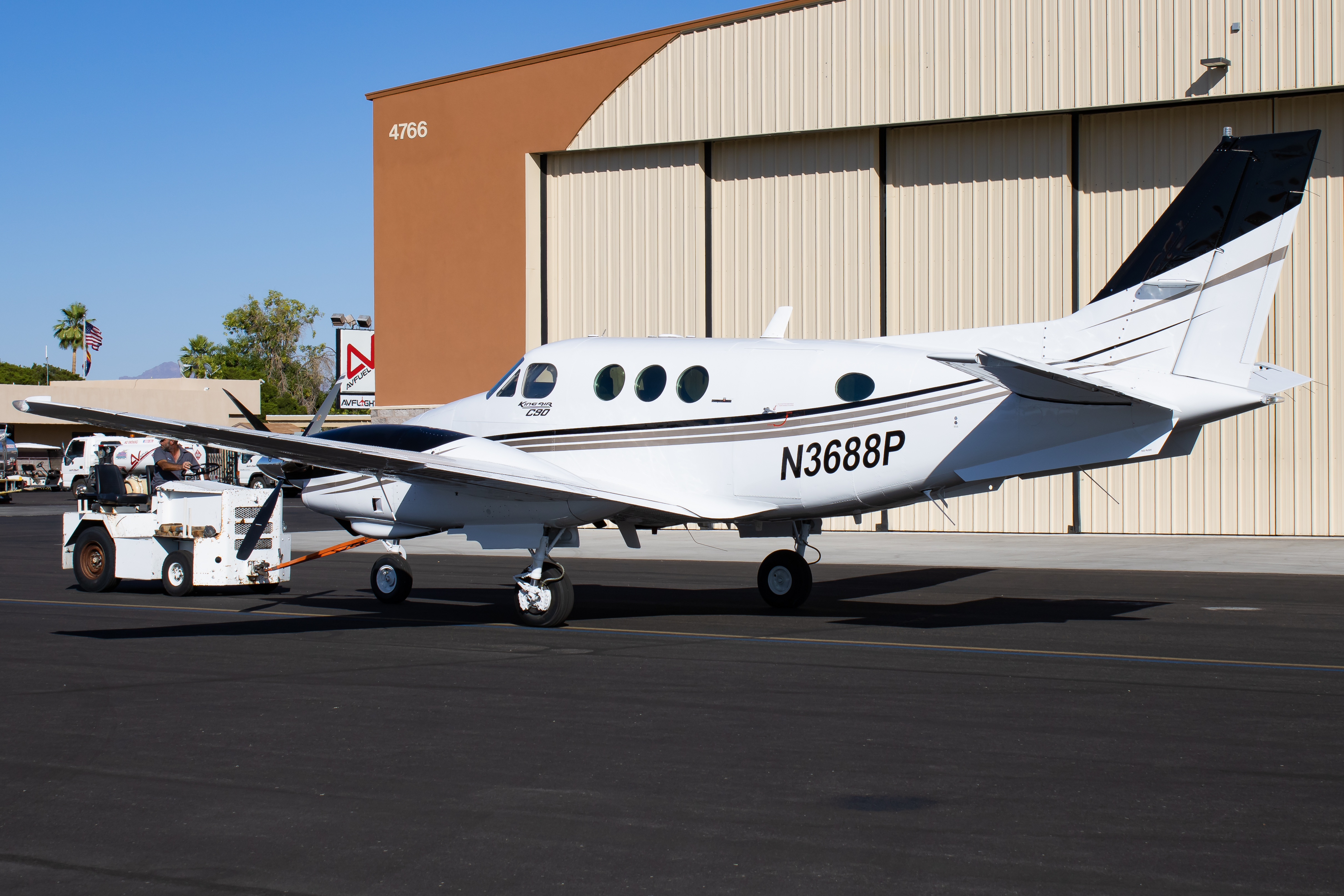 Full size: PRIVATE Beech C90 King Air  N3688P at Falcon Field Airport