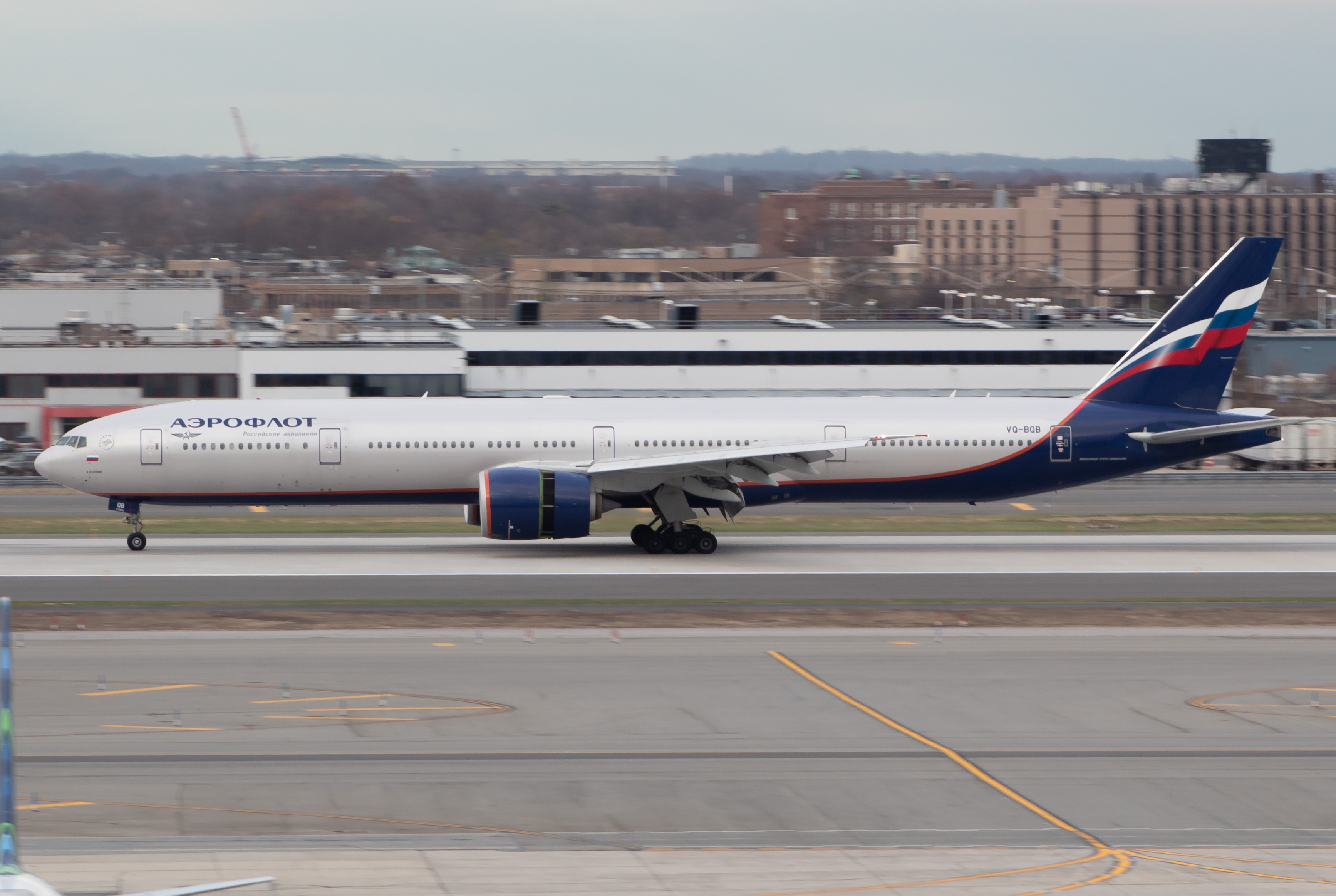 Full size: Aeroflot Boeing 777-300ER VQ-BQB at John F. Kennedy International Airport