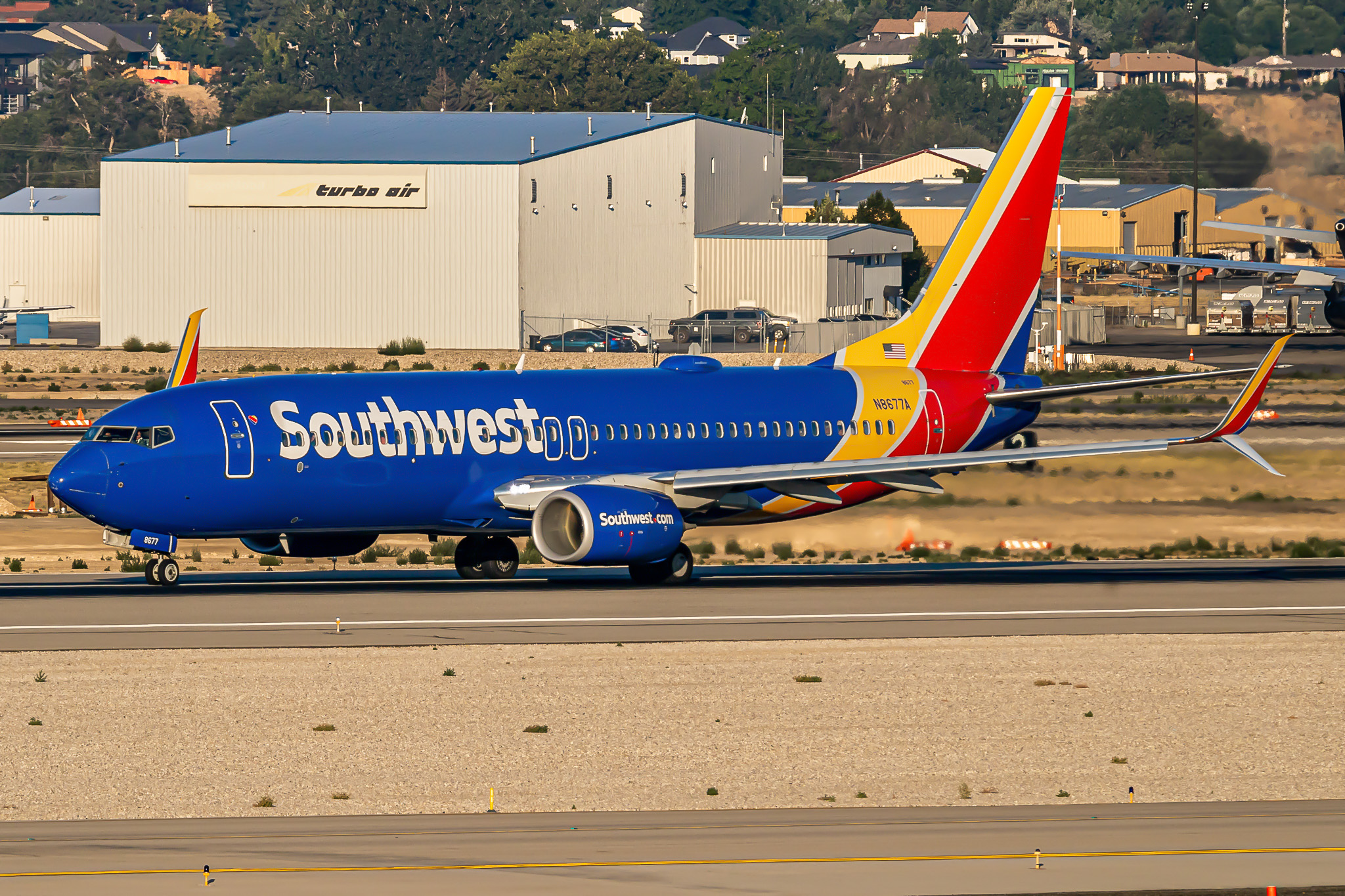 Full size: Southwest Airlines Boeing 737-800 N8677A at Boise Air Terminal/Gowen Field