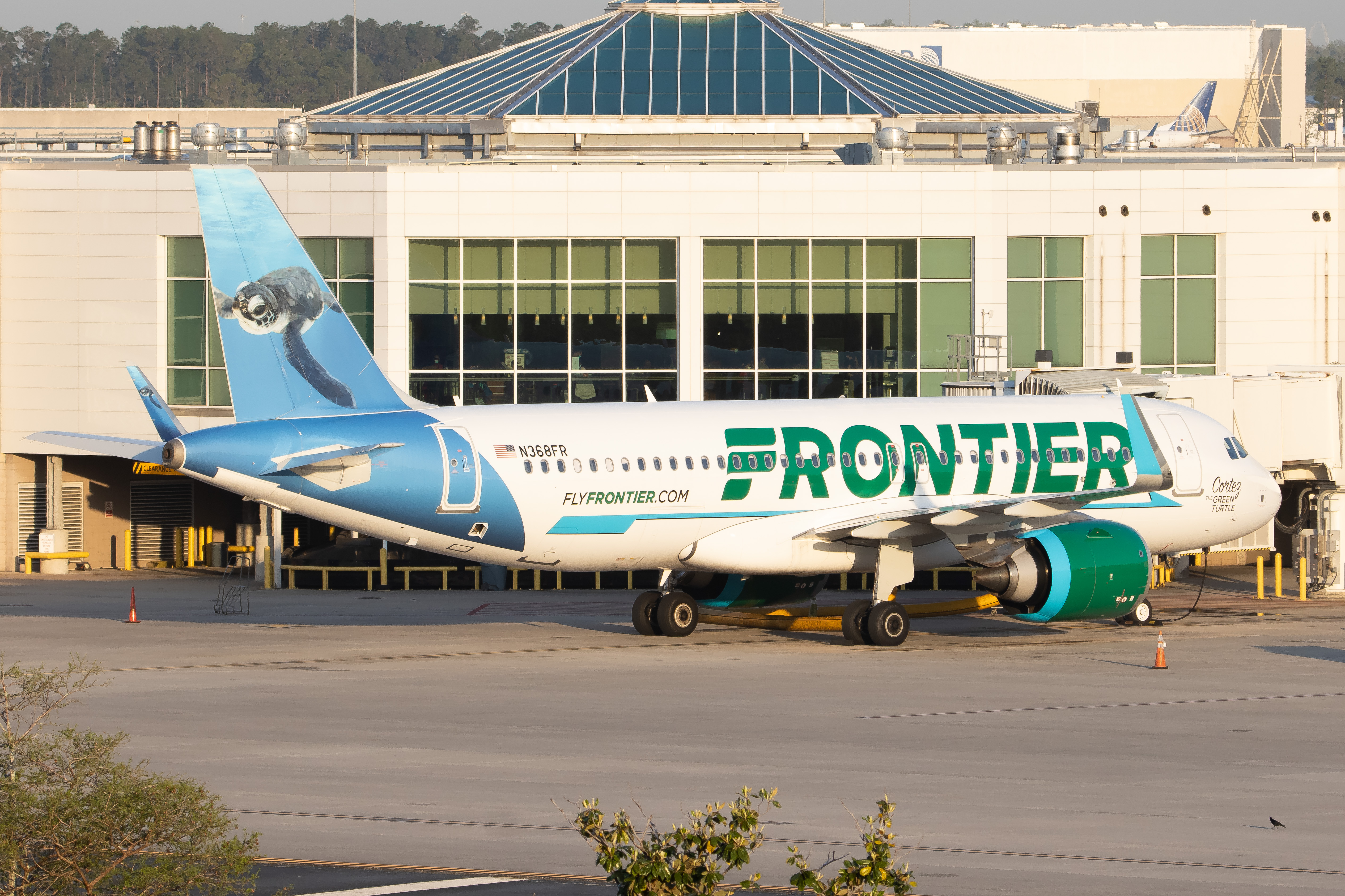 Full size: Frontier Airlines Airbus A320NEO N368FR at Orlando International Airport