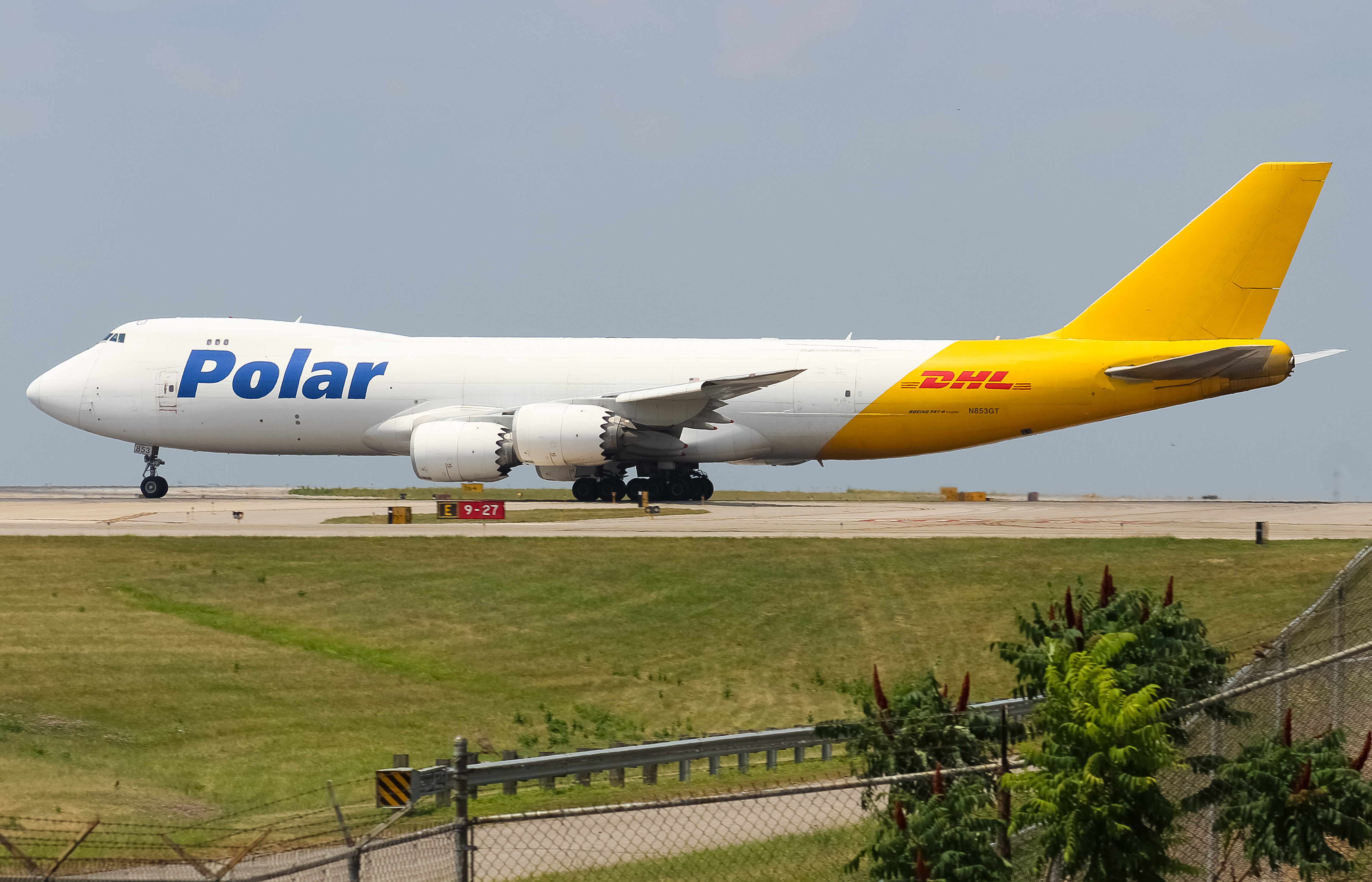 Full size: Polar Air Boeing 747-8F N853GT at Cincinnati/Northern Kentucky International Airport