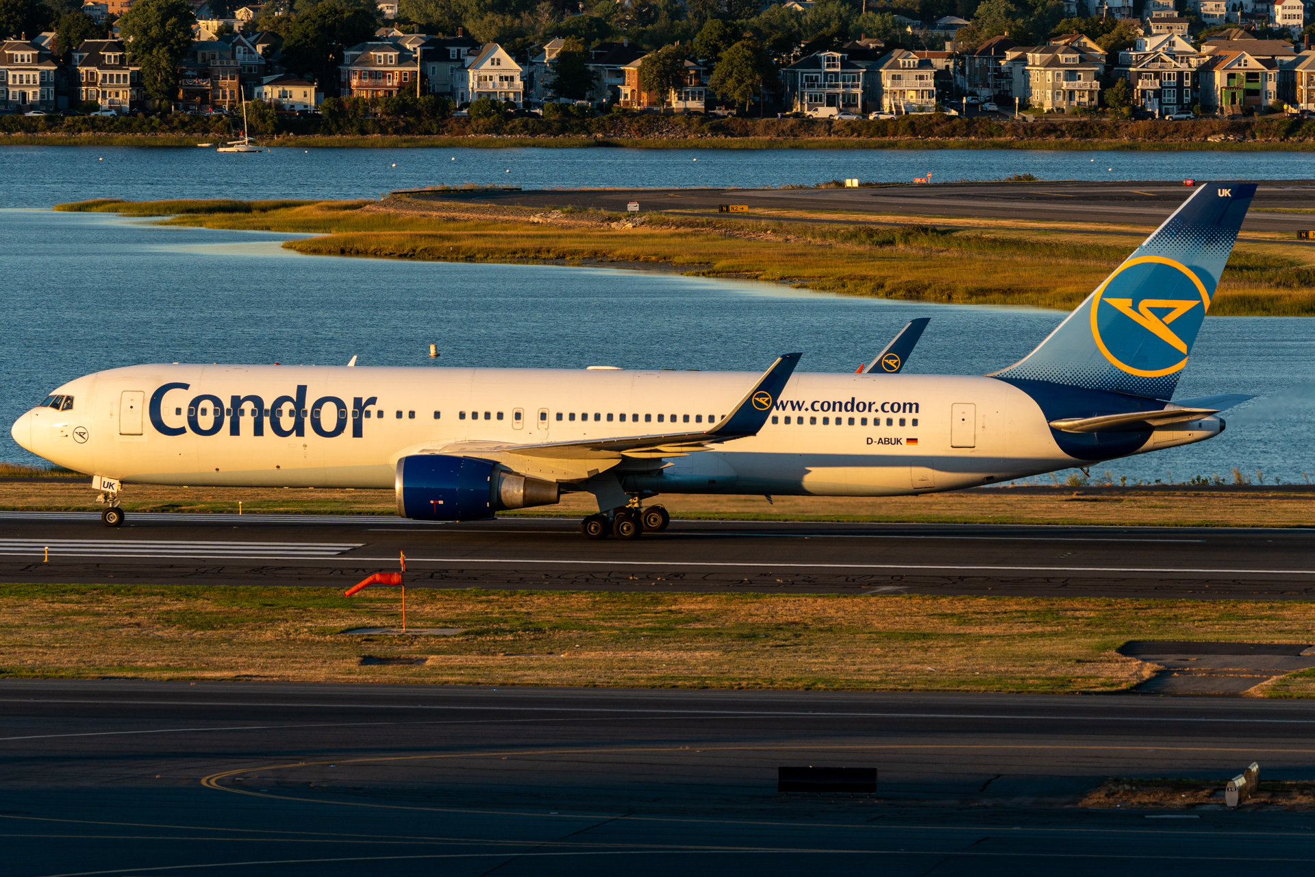 Full size: Condor Boeing 767-300ER D-ABUK at General Edward Lawrence Logan International Airport