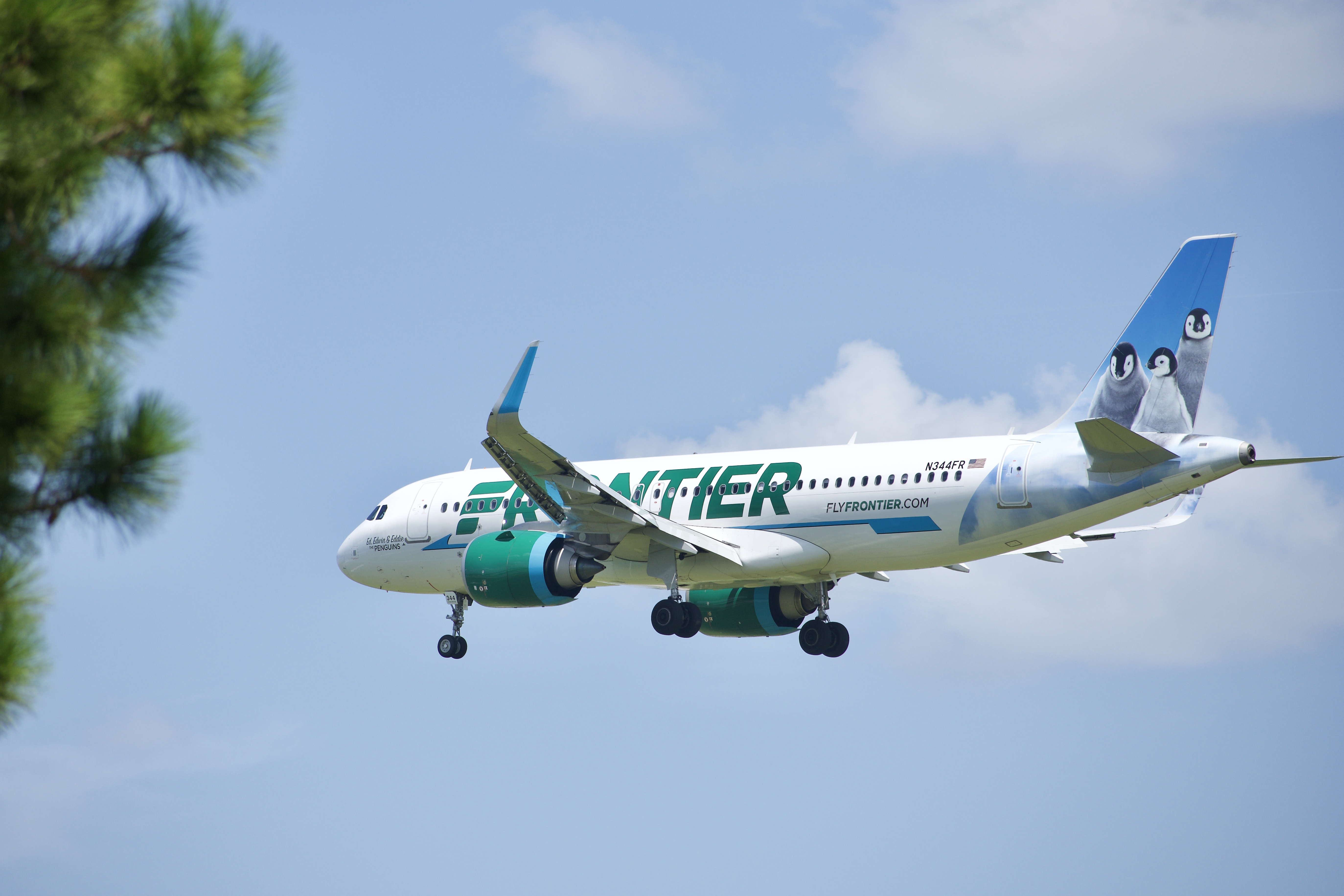 Full size: Frontier Airlines Airbus A320NEO n344FR at Orlando International Airport