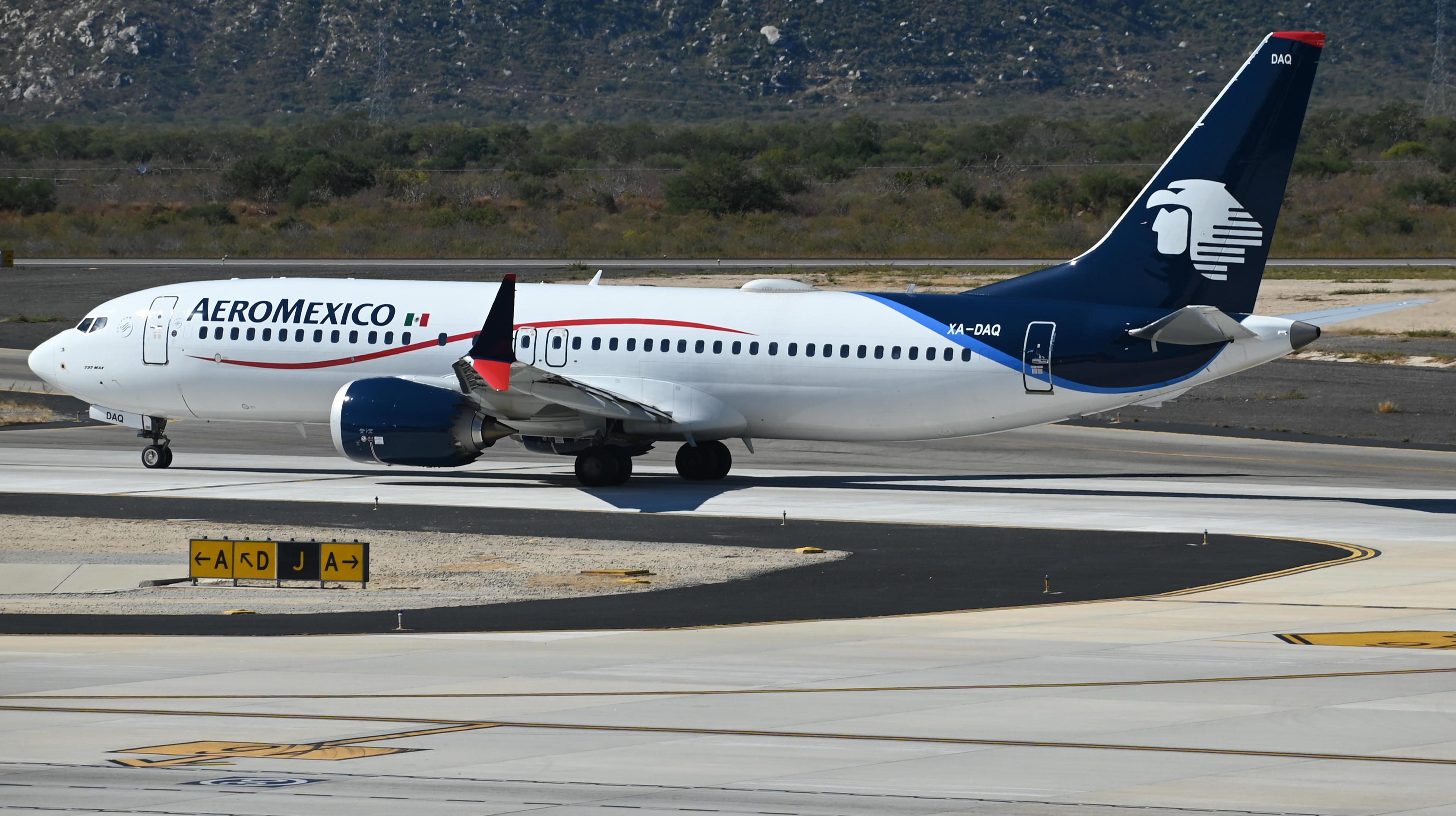 Full size: Aeromexico Boeing 737 MAX 8 XA-DAQ at San Jose del Cabo Los Cabos International Airport