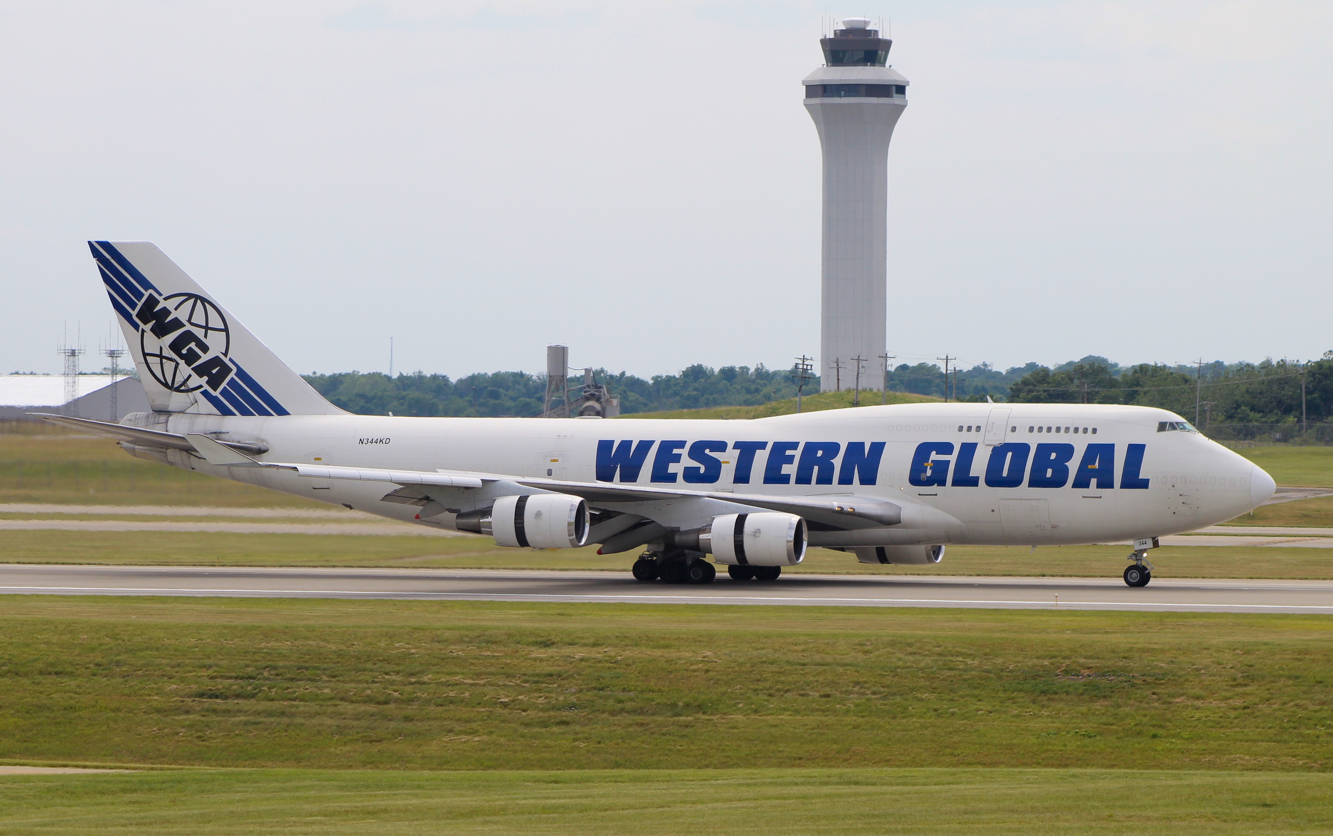 Full size: Western Global Airlines Boeing 747-400F N344KD at Cincinnati/Northern Kentucky International Airport