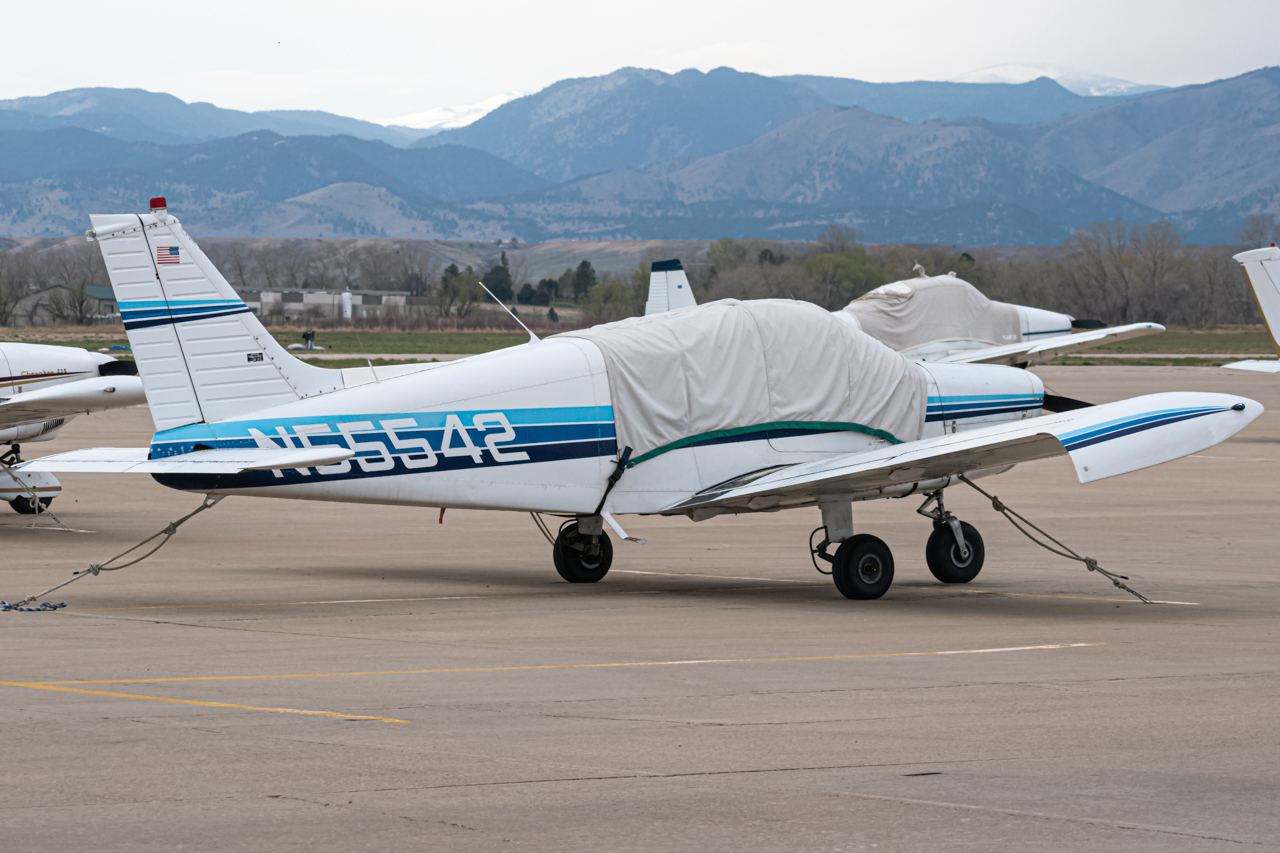 Full size: PRIVATE Piper PA-28 N55542 at Vance Brand Airport
