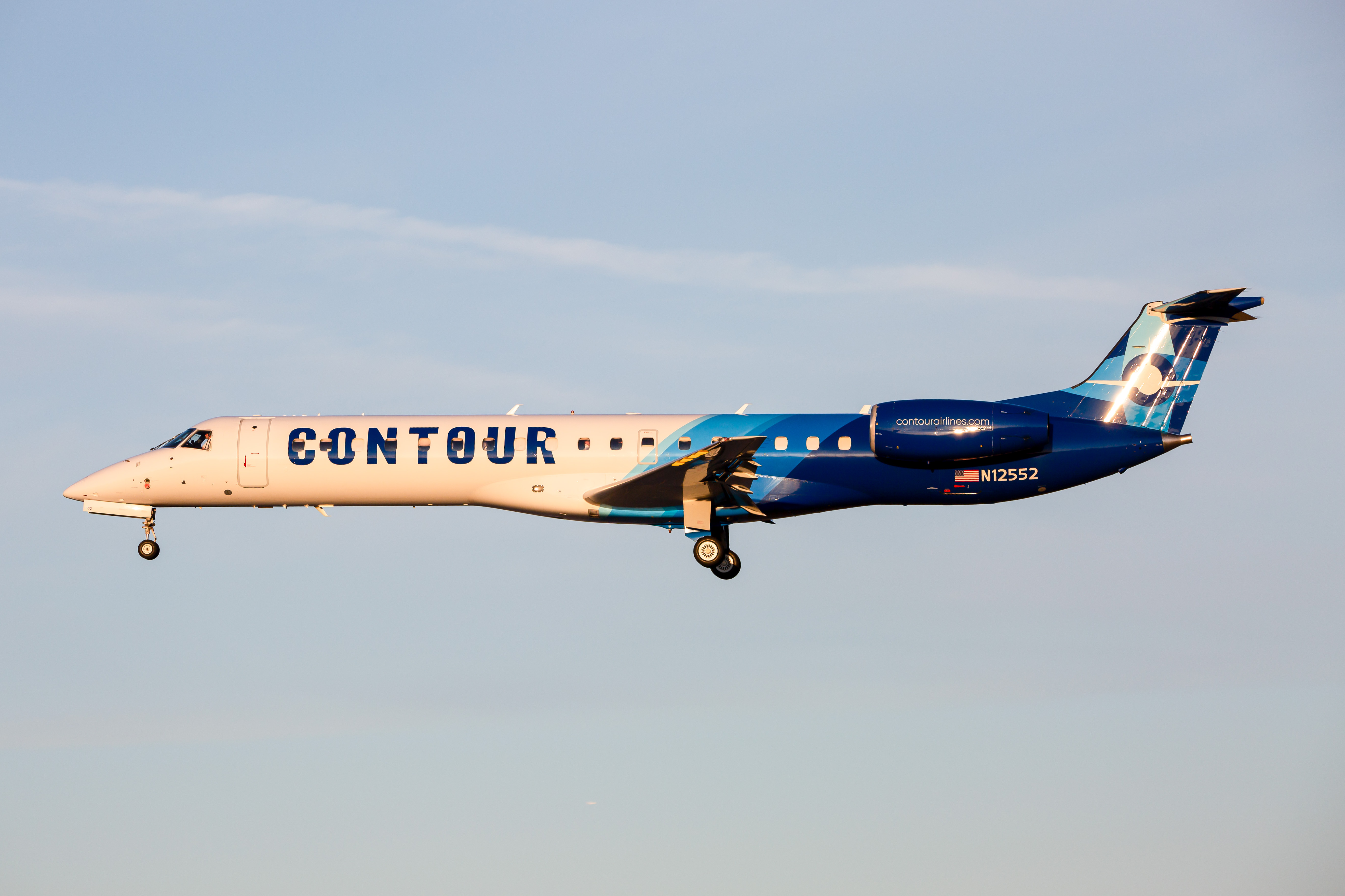 Full size: Contour Aviation Embraer E145 N12552 at Baltimore/Washington International Thurgood Marshall Airport