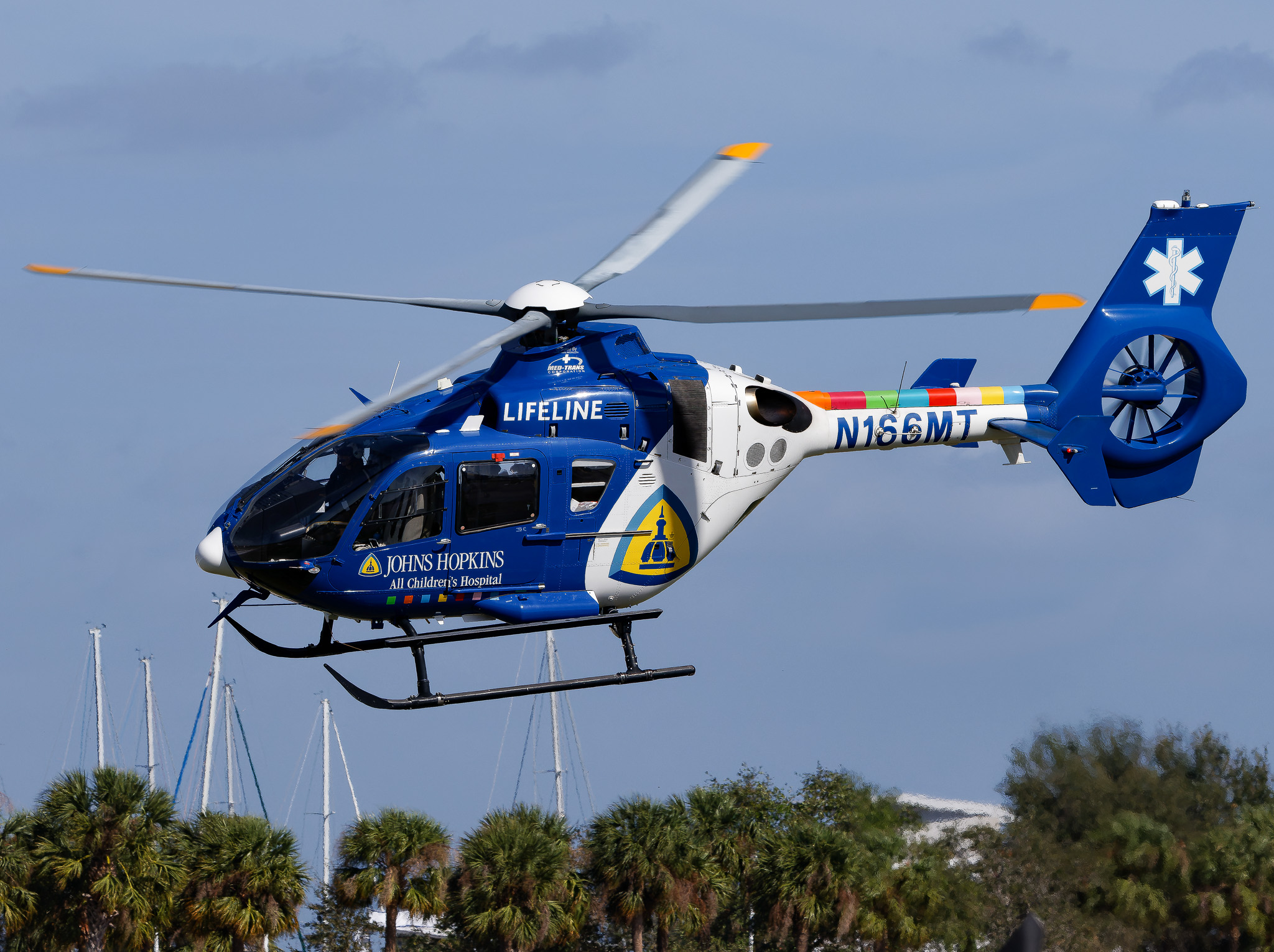 Full size: Med Trans Eurocopter EC 135P2+ N166MT at St. Petersburg Albert Whitted Airport