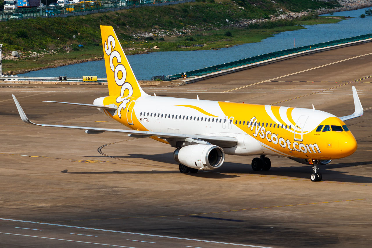 Full size: Scoot Airbus A320 9V-TRL at Macau International Airport