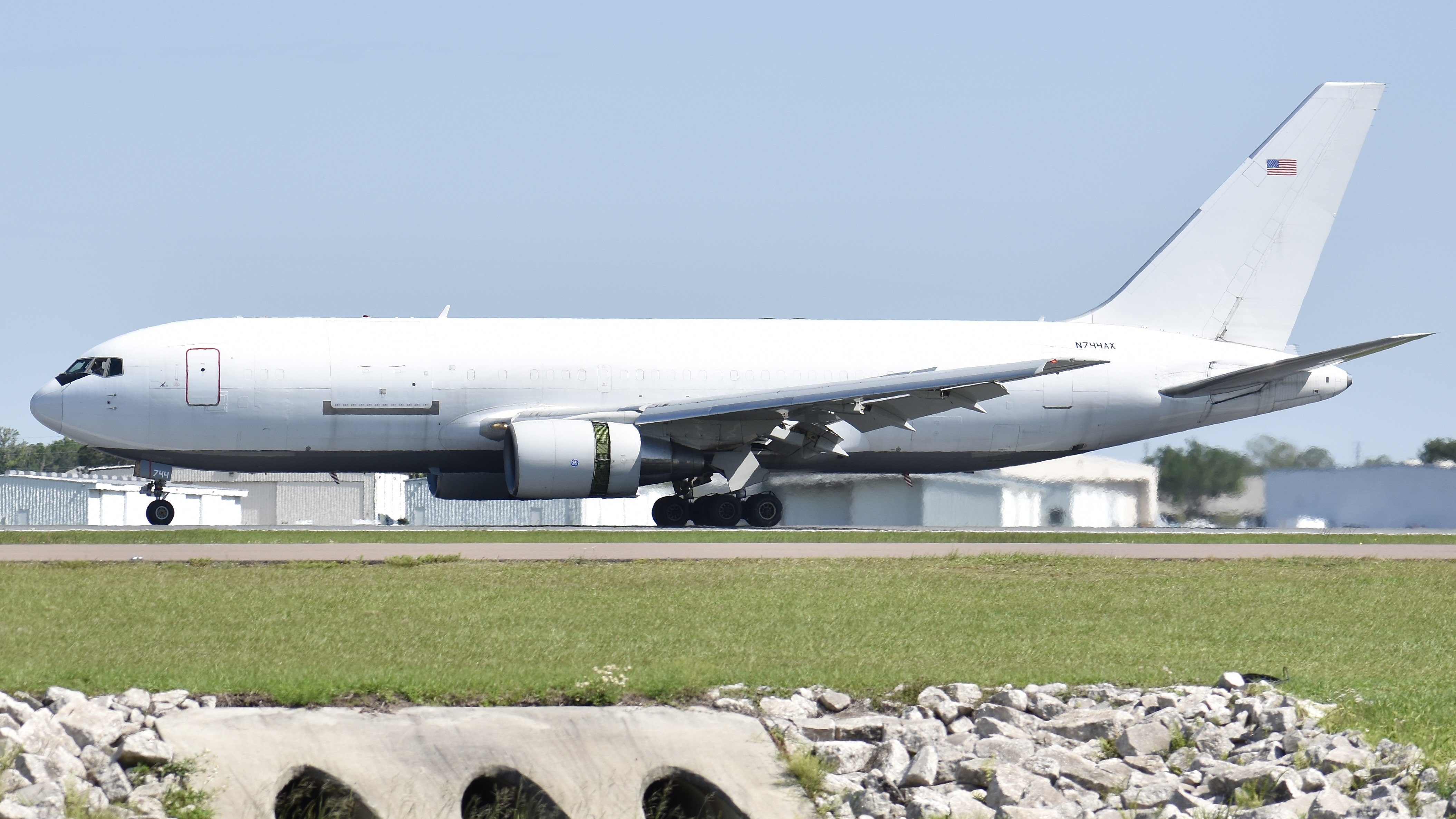 Full size: ABX Air Boeing 767-200F N744AX at Lakeland Linder International Airport