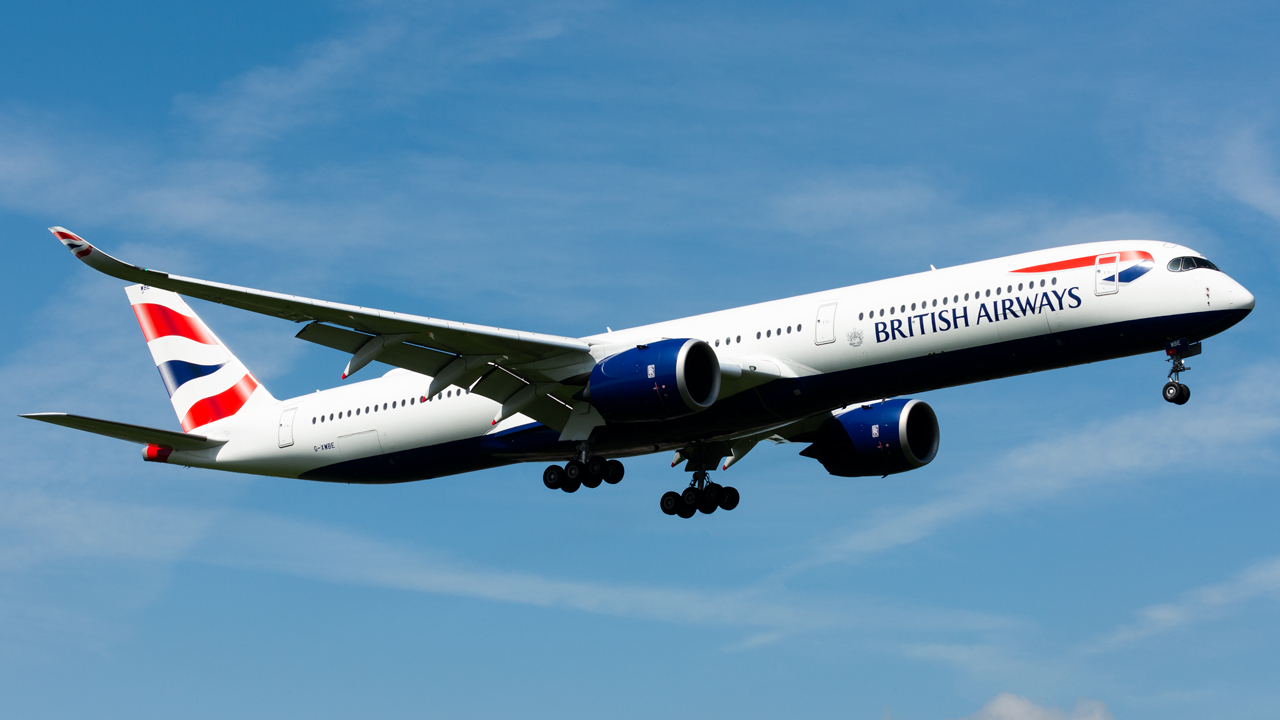 Full size: British Airways Airbus A350-1000 G-XWBE at London Heathrow International Airport