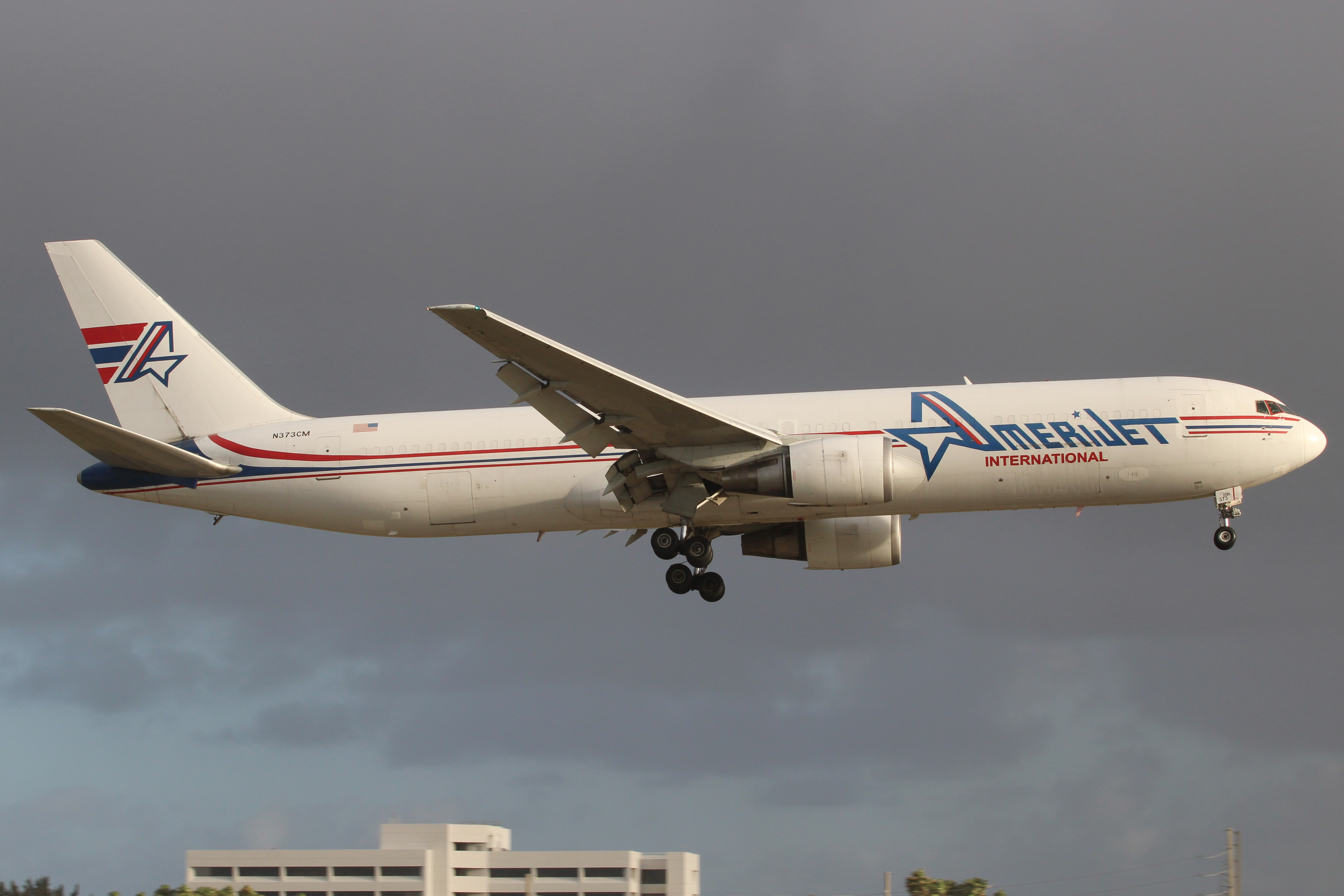 Full size: Amerijet Boeing 767-300F N373CM at Miami International Airport
