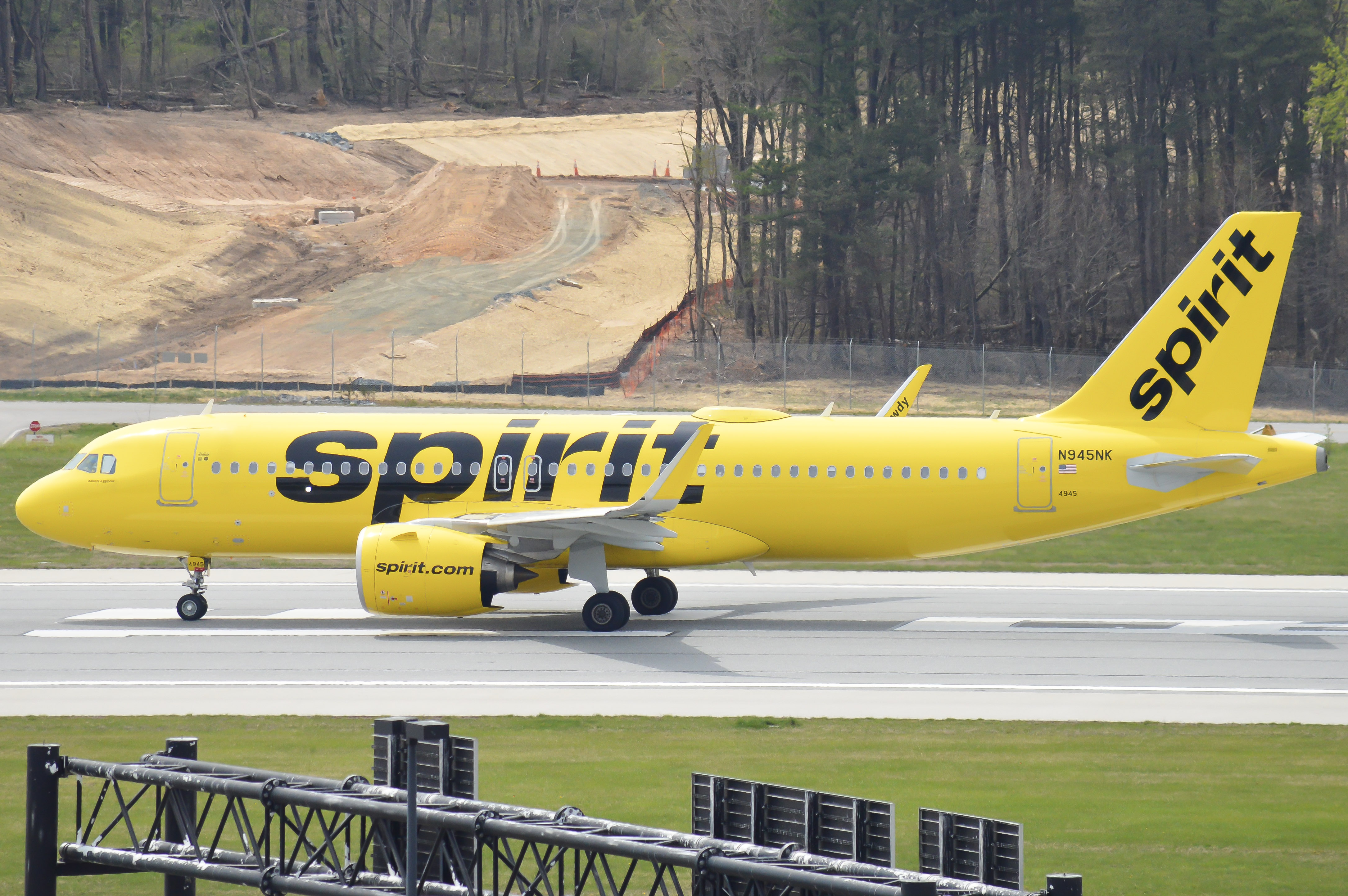 Full size: Spirit Airlines Airbus A320NEO N945NK at Baltimore/Washington International Thurgood Marshall Airport