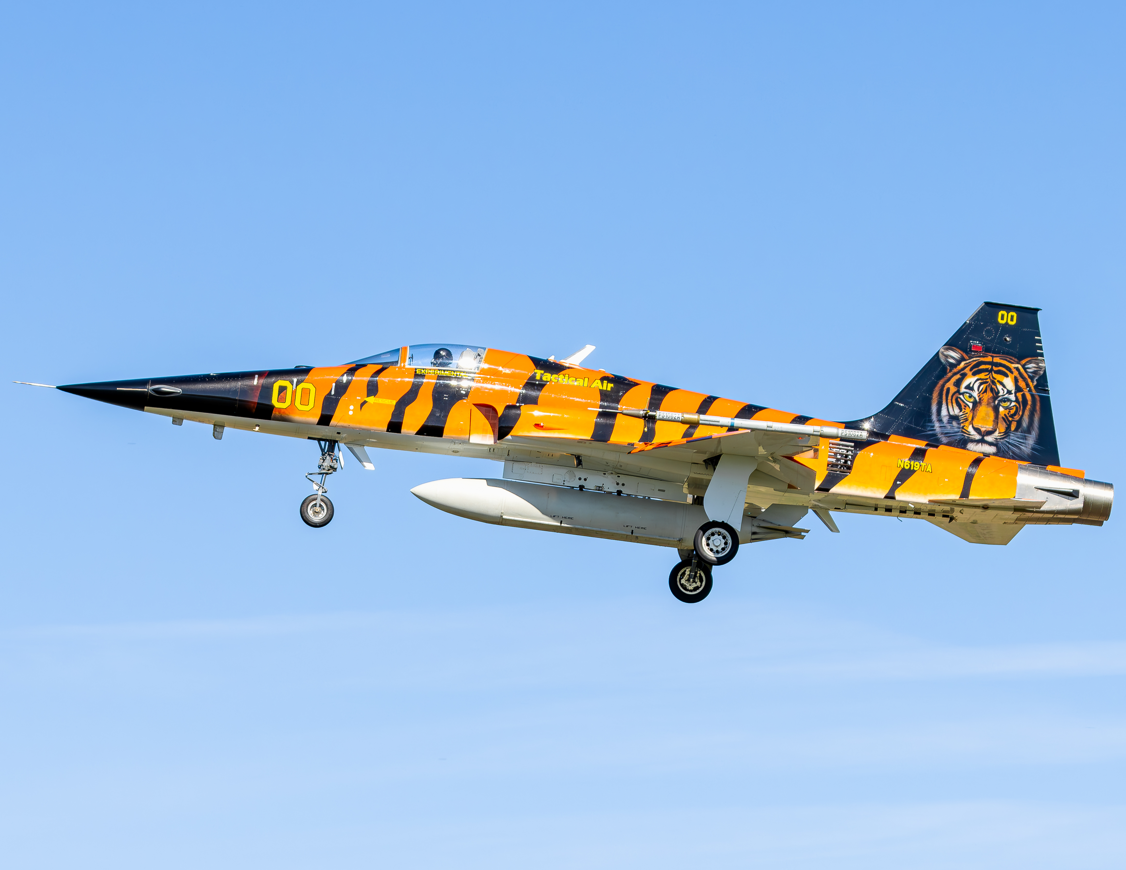 Full size: Tactical Air Support F-5 Tiger N619TA at Klamath Falls Airport