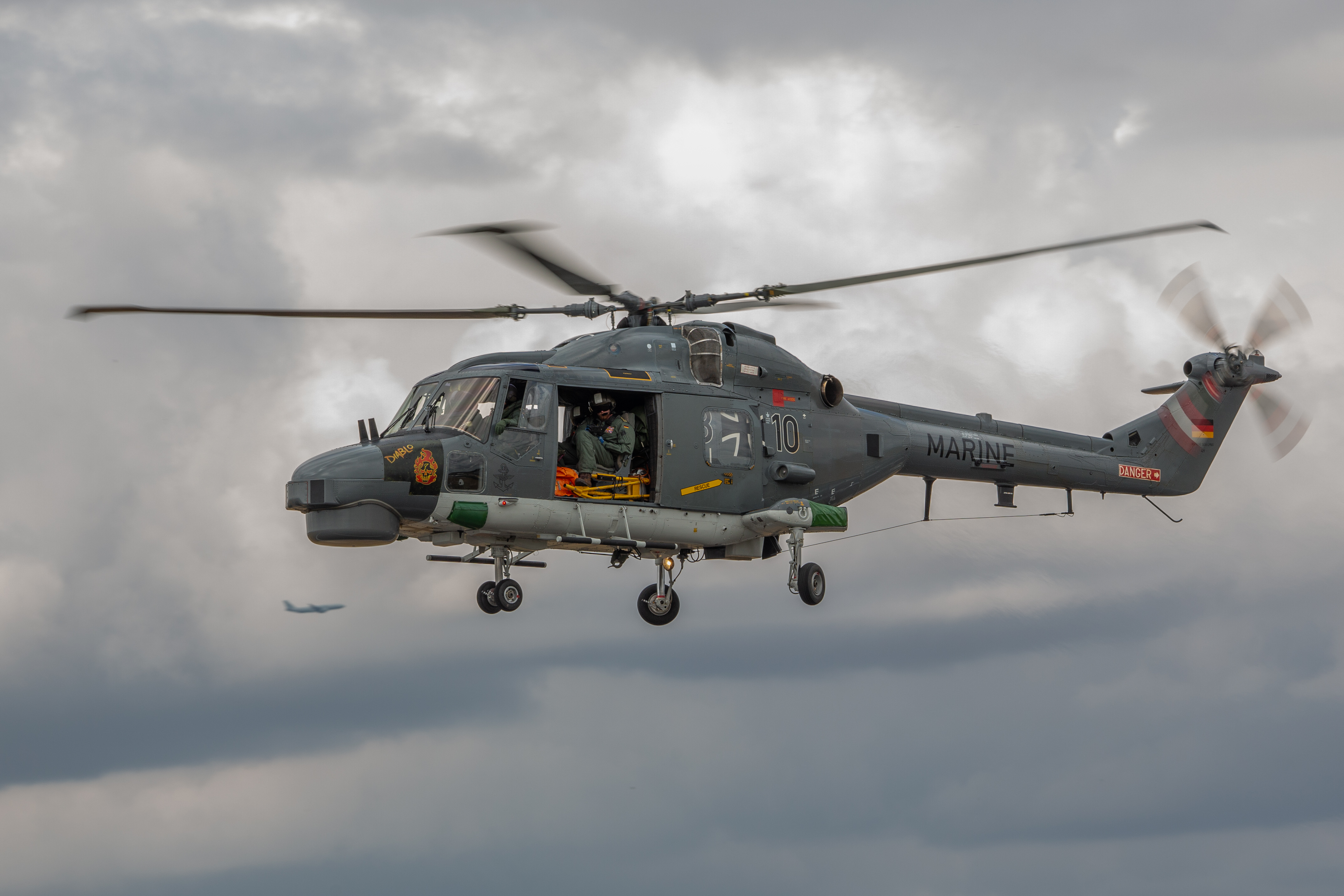 Full size: German Navy  Westland Super Lynx Mk.88A 83+10 at Fairford Airport