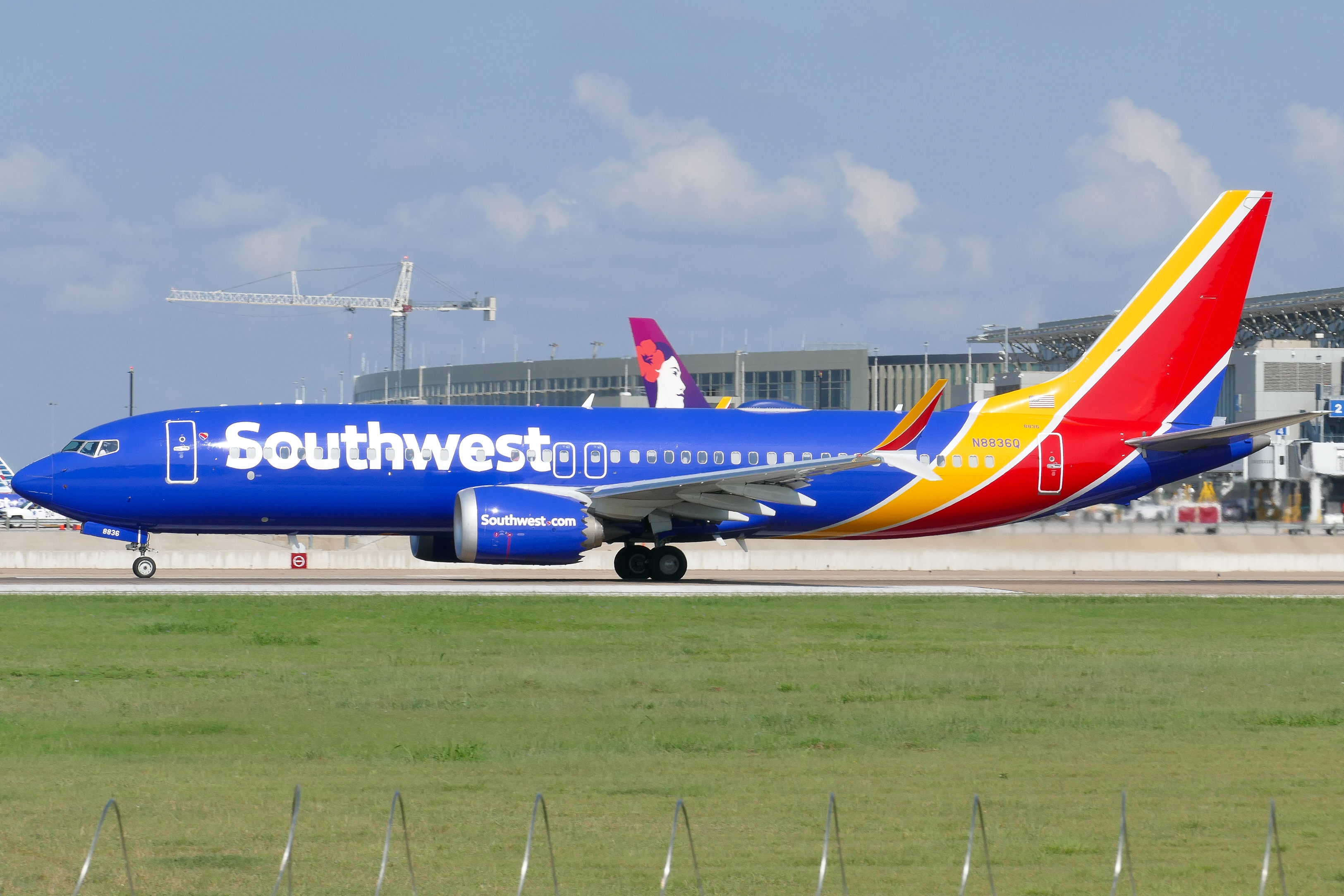 Full size: Southwest Airlines Boeing 737-800 N8836Q at Austin-Bergstrom International Airport