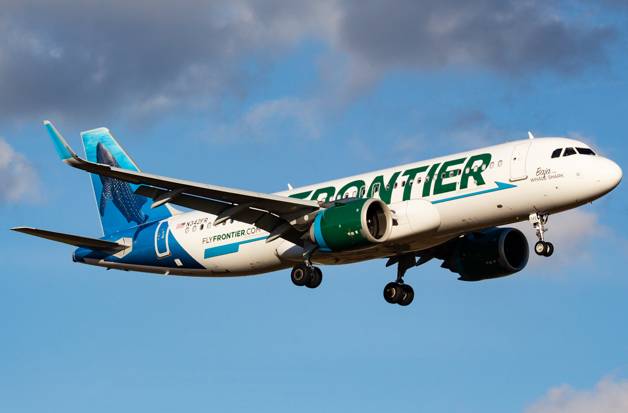 Full size: Frontier Airlines Airbus A320NEO N342FR at Tampa International Airport