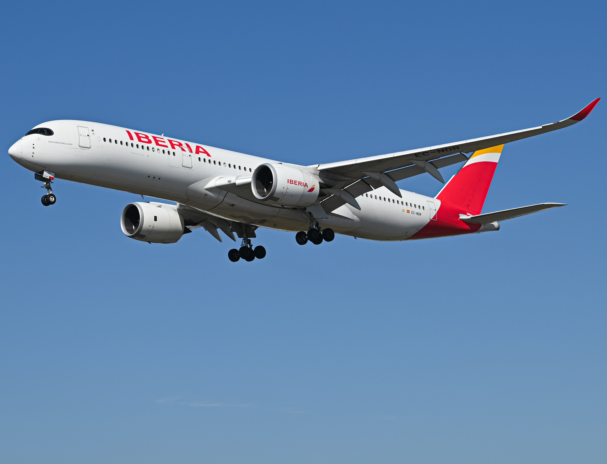 Full size: Iberia Airbus A350-900 EC-NDR at Los Angeles International Airport