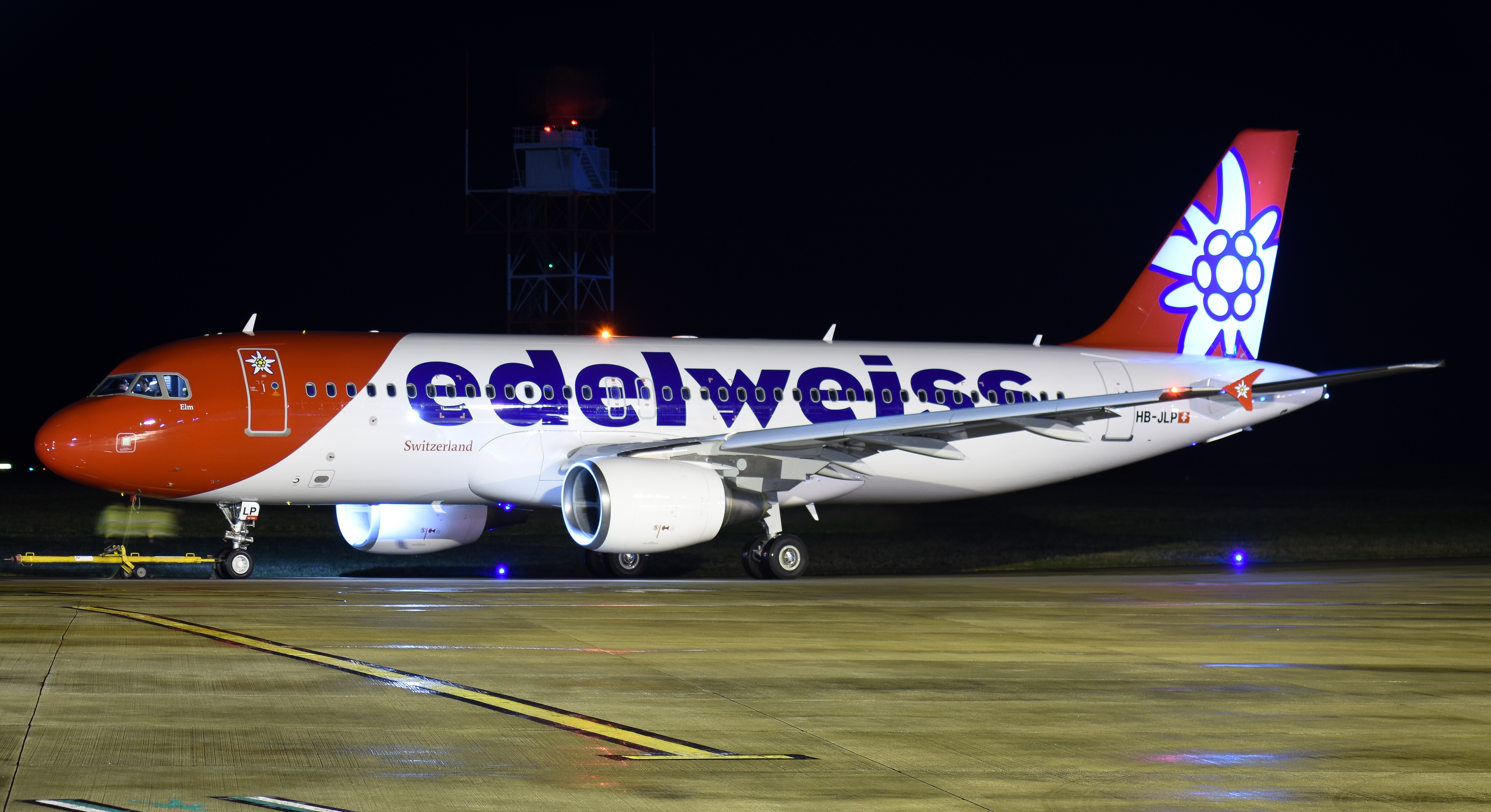 Full size: Edelweiss Air Airbus A320 HB-JLP at Norwich International Airport