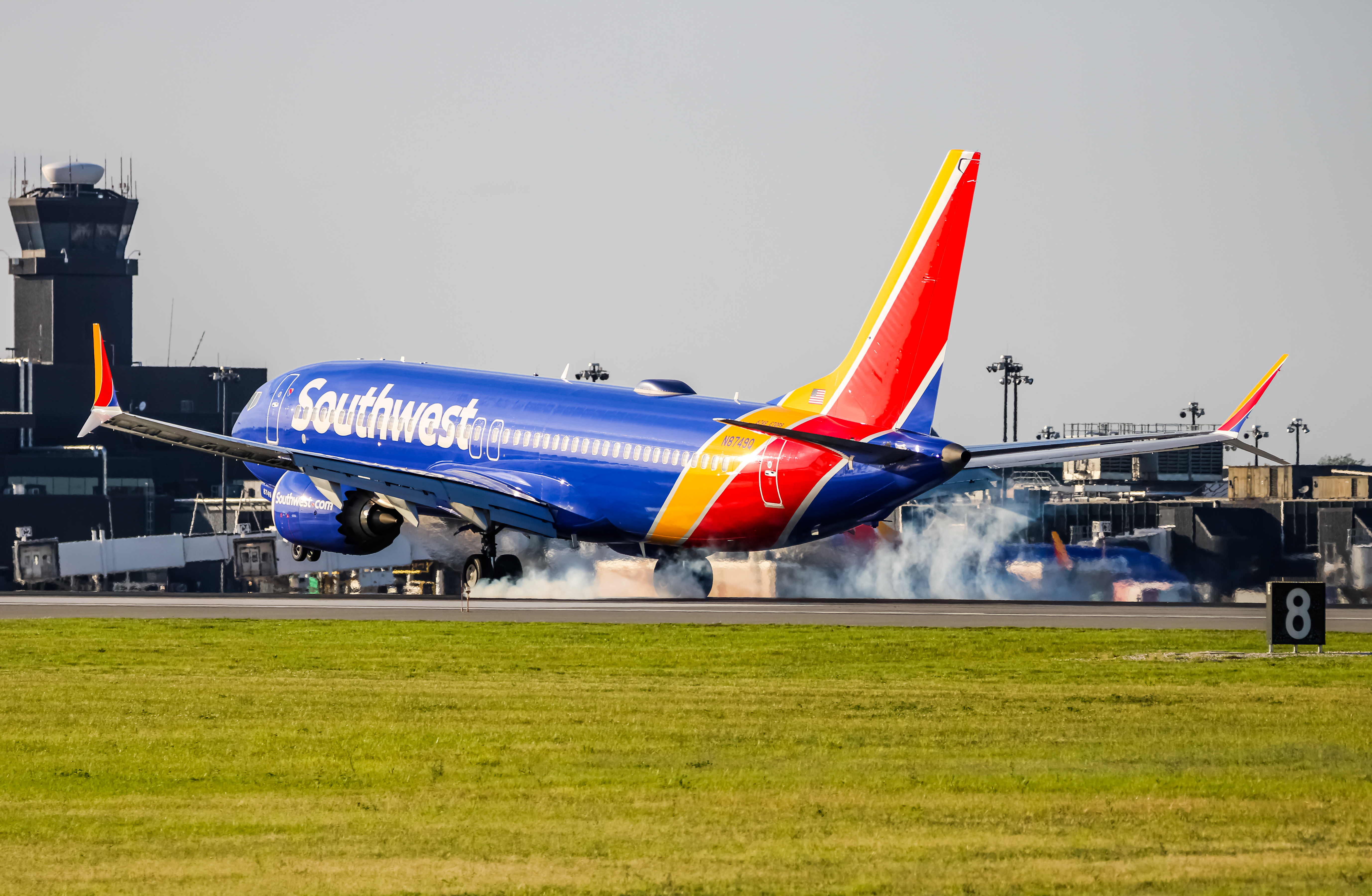 Full size: Southwest Airlines Boeing 737 MAX 8 N8749Q at Baltimore/Washington International Thurgood Marshall Airport