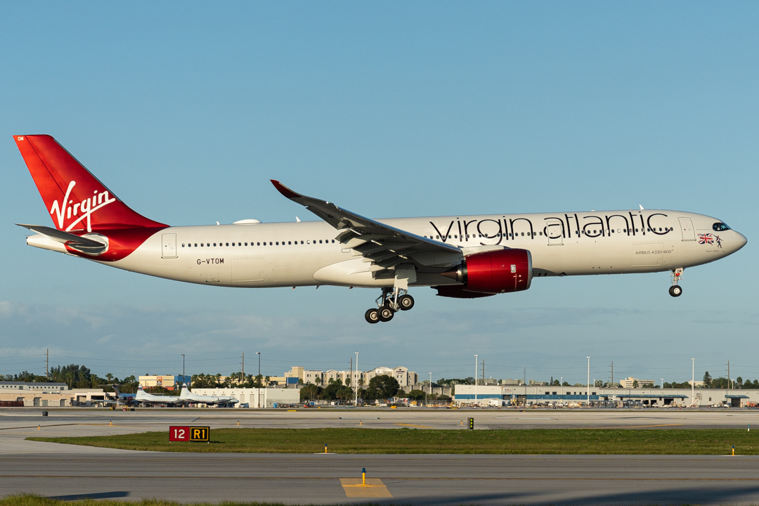 Full size: Virgin Atlantic Airbus A330-900 G-VTOM at Miami International Airport