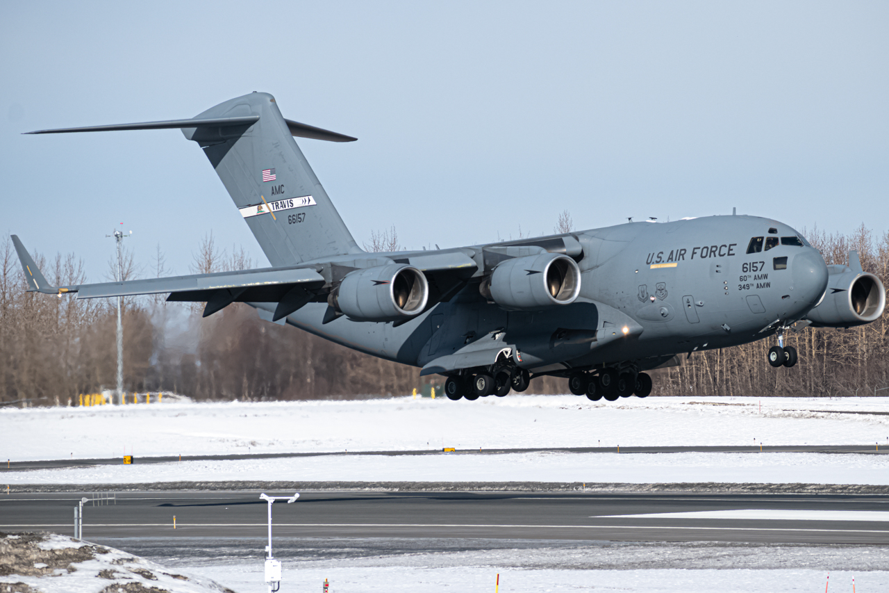 Full size: USAF - United States Air Force Boeing C-17 Globemaster III 06-6157 at Anchorage Ted Stevens International Airport