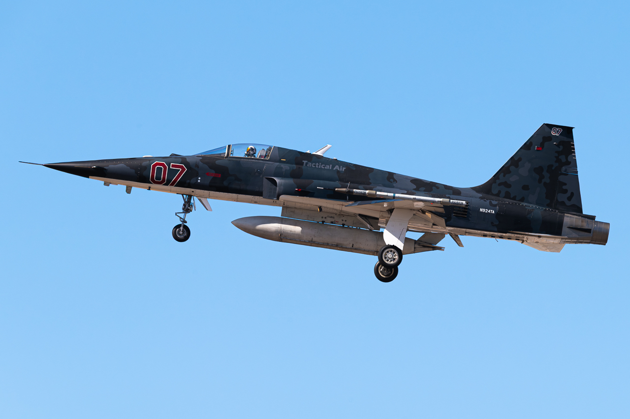Full size: Tactical Air Support Northrop F-5N Tiger II N924TA at Brown Field Municipal Airport