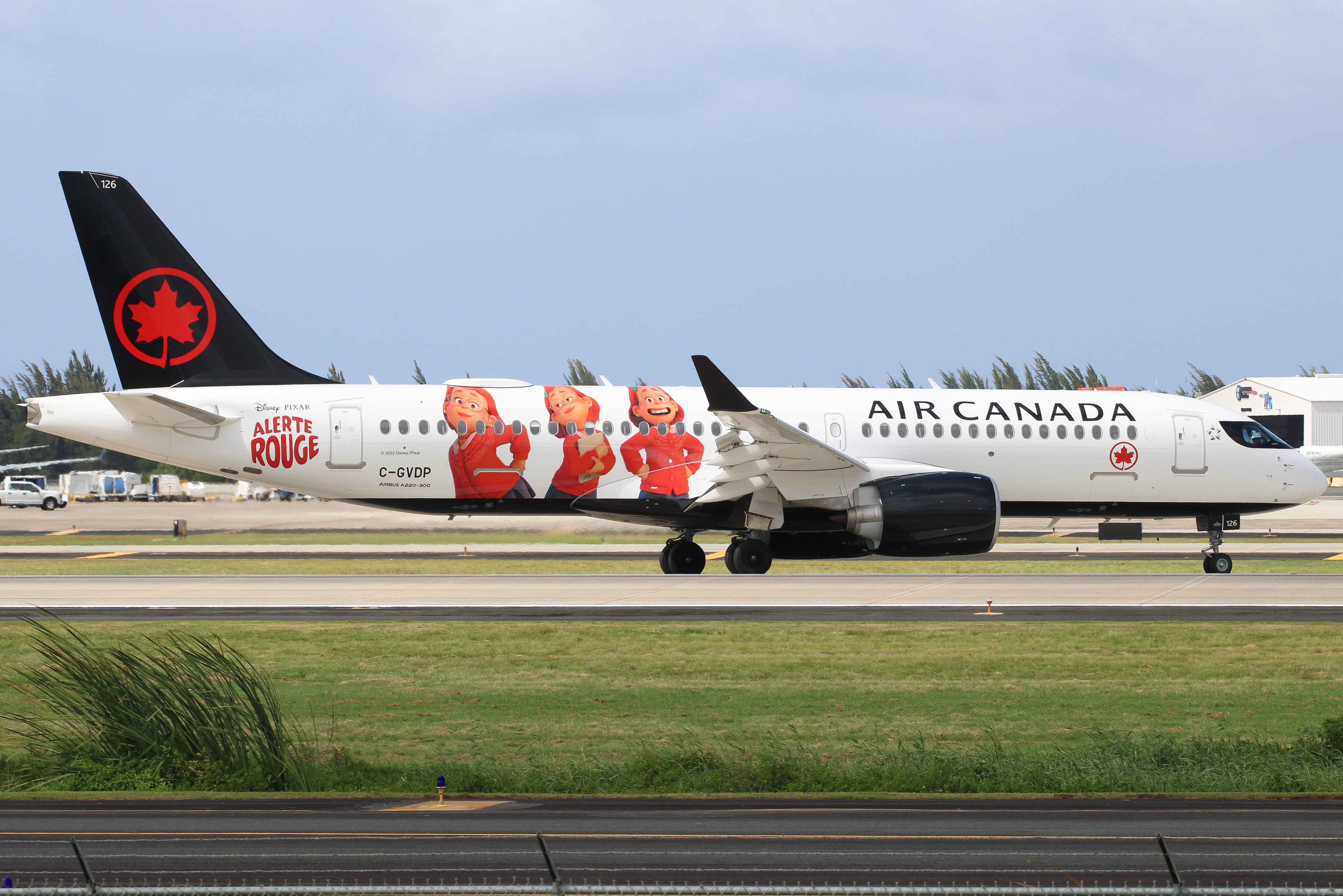 Full size: Air Canada Airbus A220-300 C-GVDP at San Juan Luis Munoz Marin International Airport