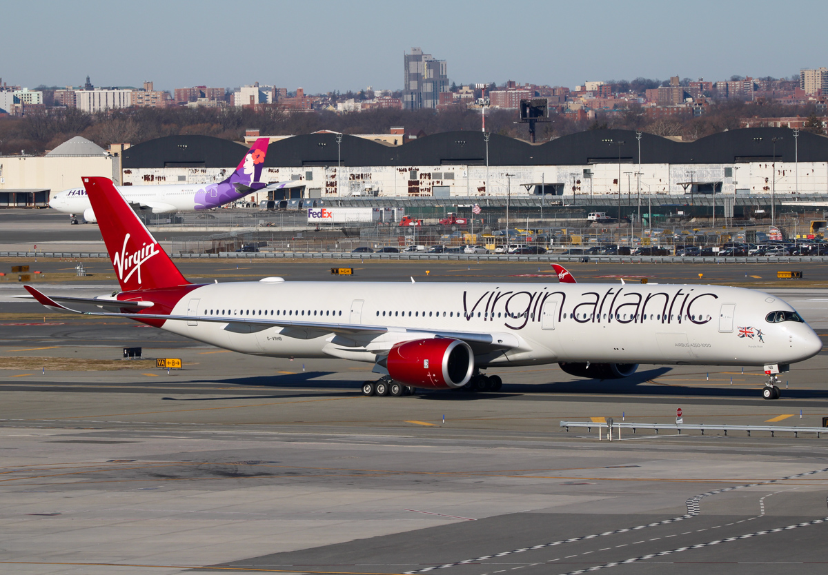 Full size: Virgin Atlantic Airbus A350-1000 G-VRNB at John F. Kennedy International Airport