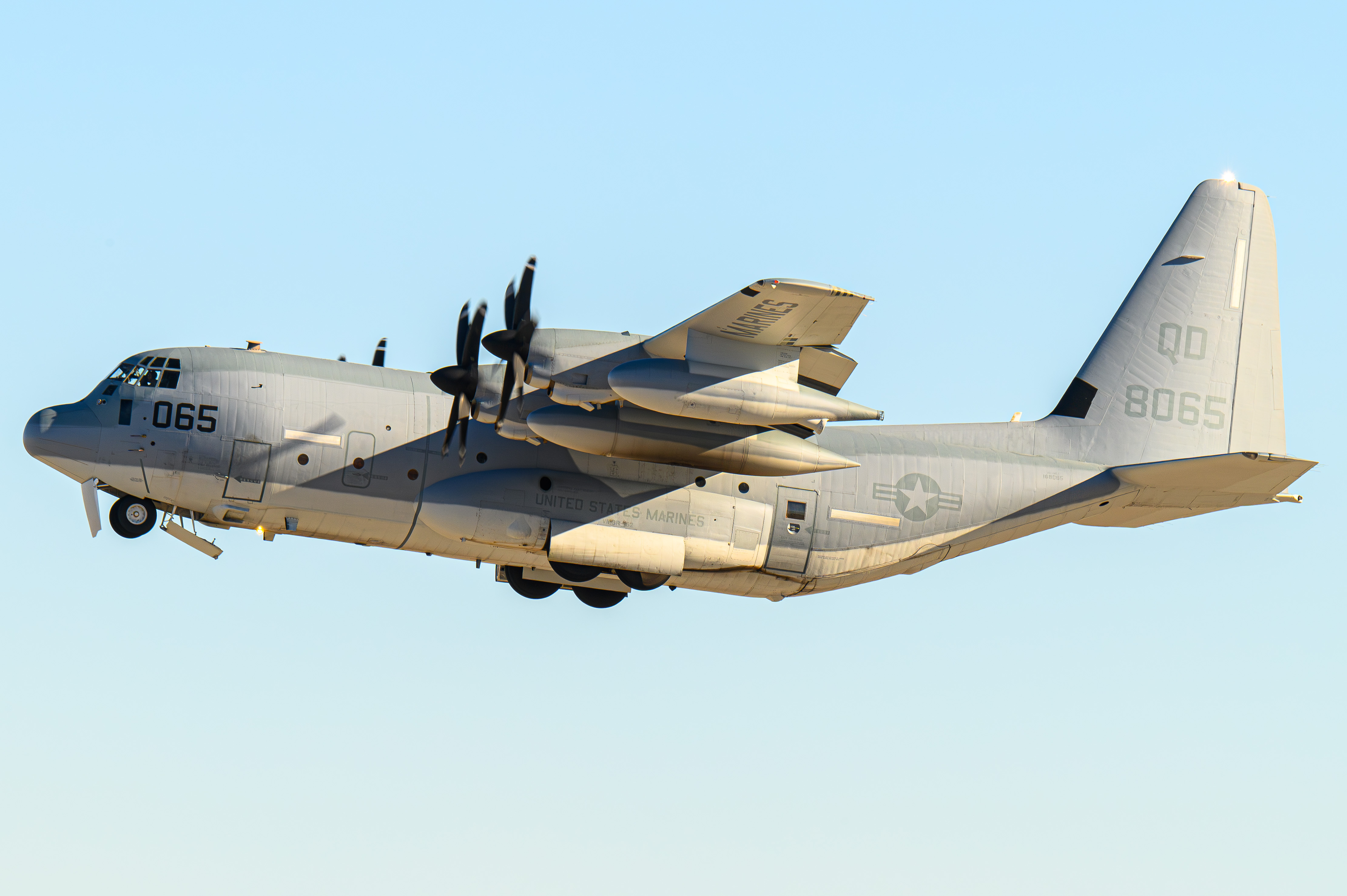 Full size: USMC - United States Marine Corp Lockheed Martin KC-130J Super Hercules 168065 at Yuma International Airport