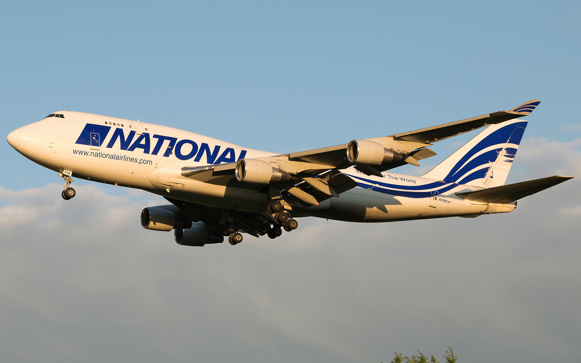 Full size: National Airlines Boeing 747-400BCF N756CA at Washington Dulles International Airport