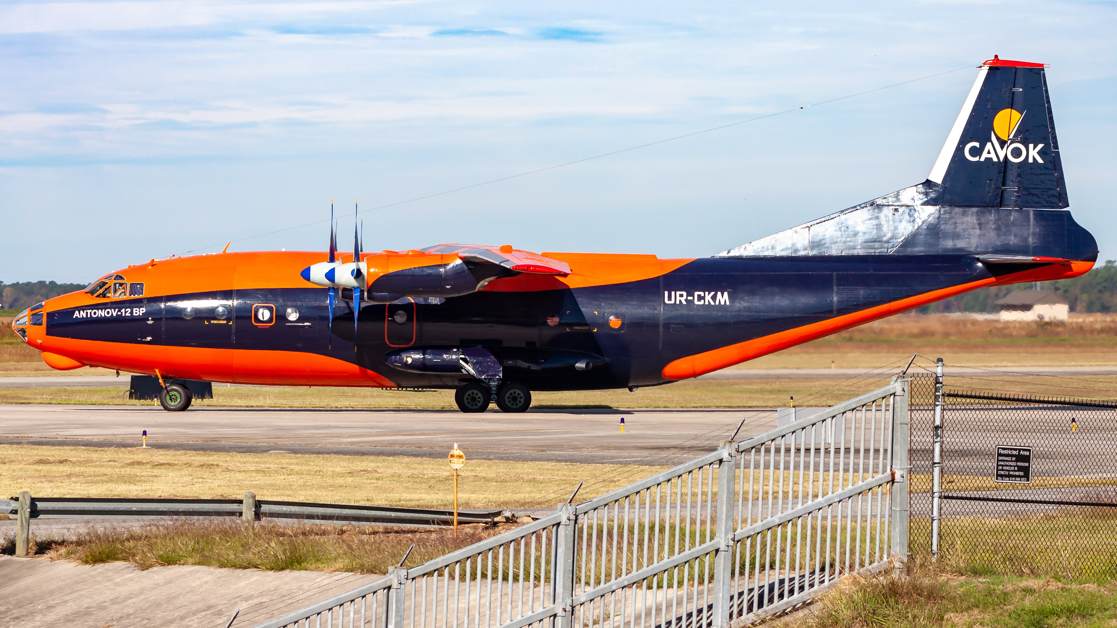 Full size: CAVOK AIR Antonov An-12BP UR-CKM at Houston-George Bush Intercontinental Airport