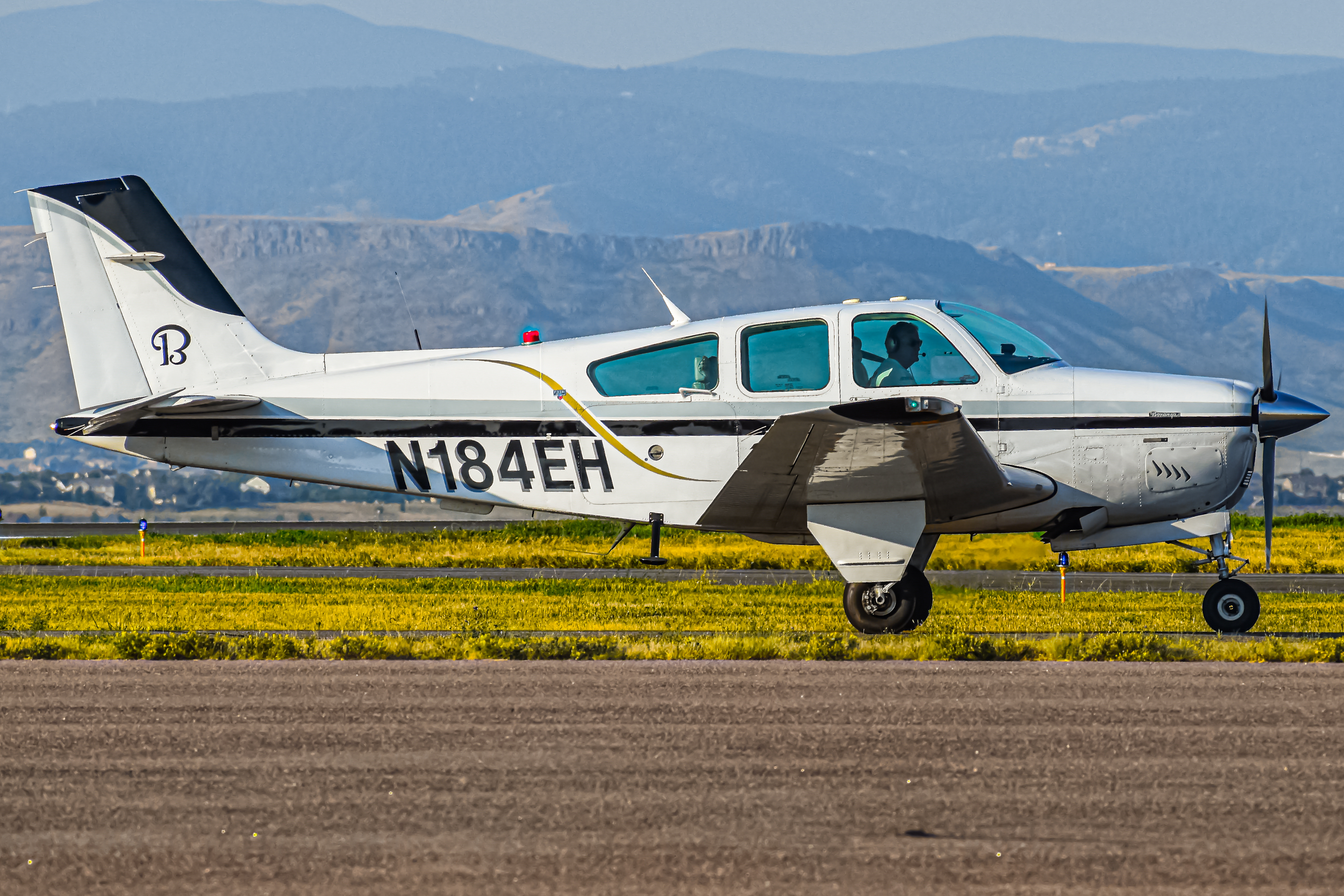 Full size: PRIVATE Beechcraft 33 Bonanza N184EH at Rocky Mountain Metro Airport
