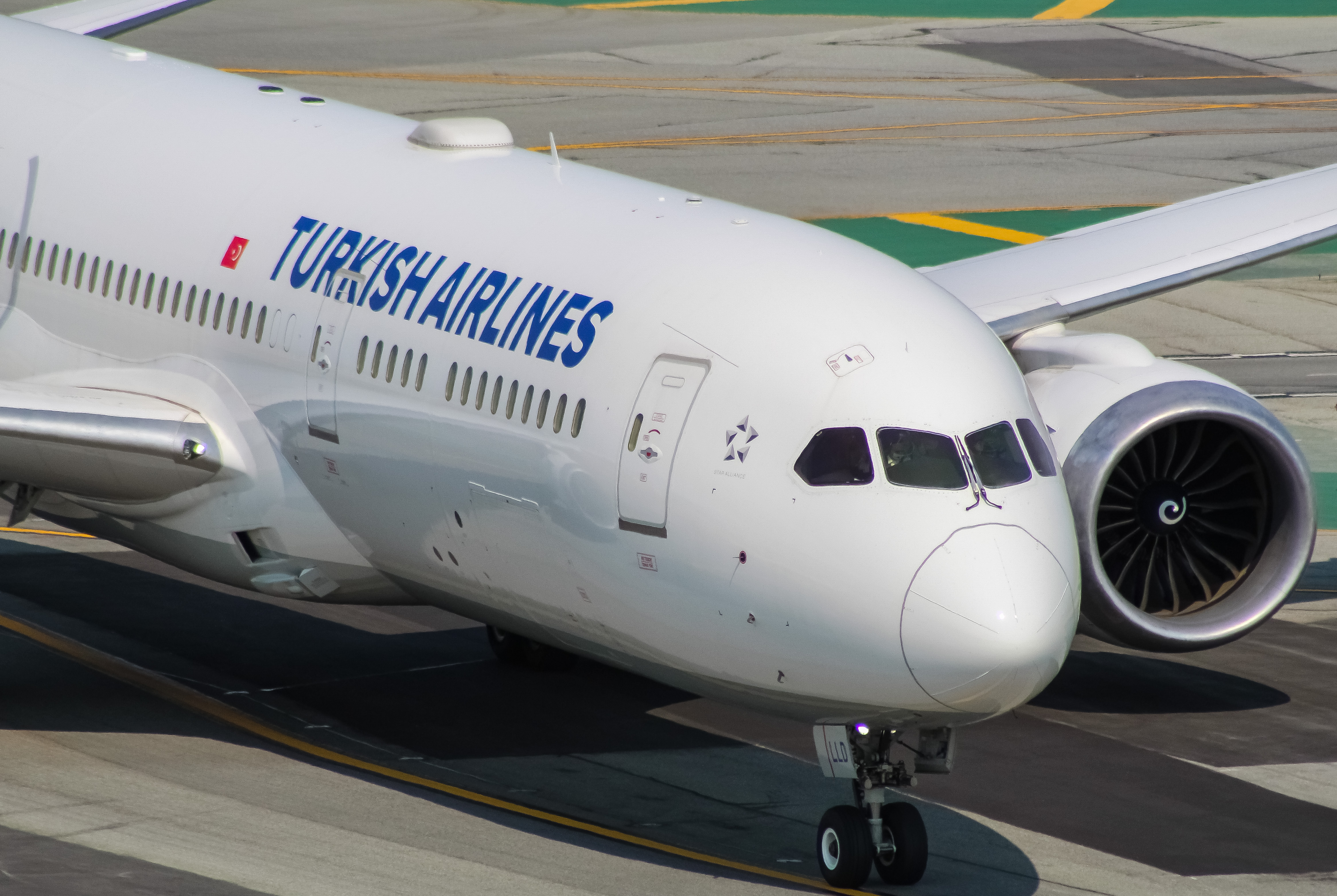 Full size: Turkish Airlines Boeing 787-9 TC-LLD at San Francisco International Airport