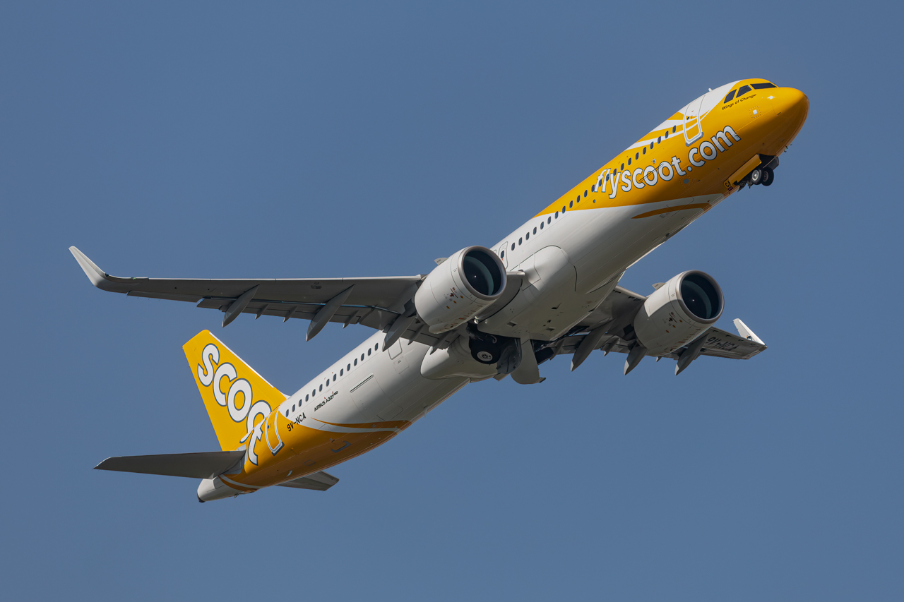 Full size: Scoot Airbus A321NEO 9V-NCA at Singapore-Changi Airport